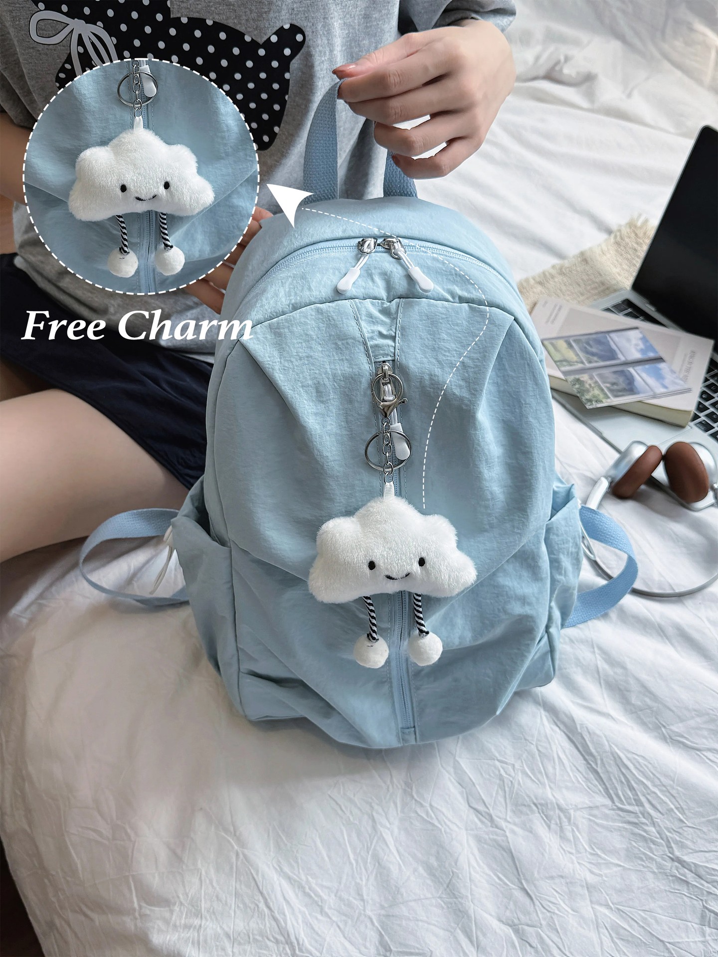 Cloud Backpack with Free Charm
