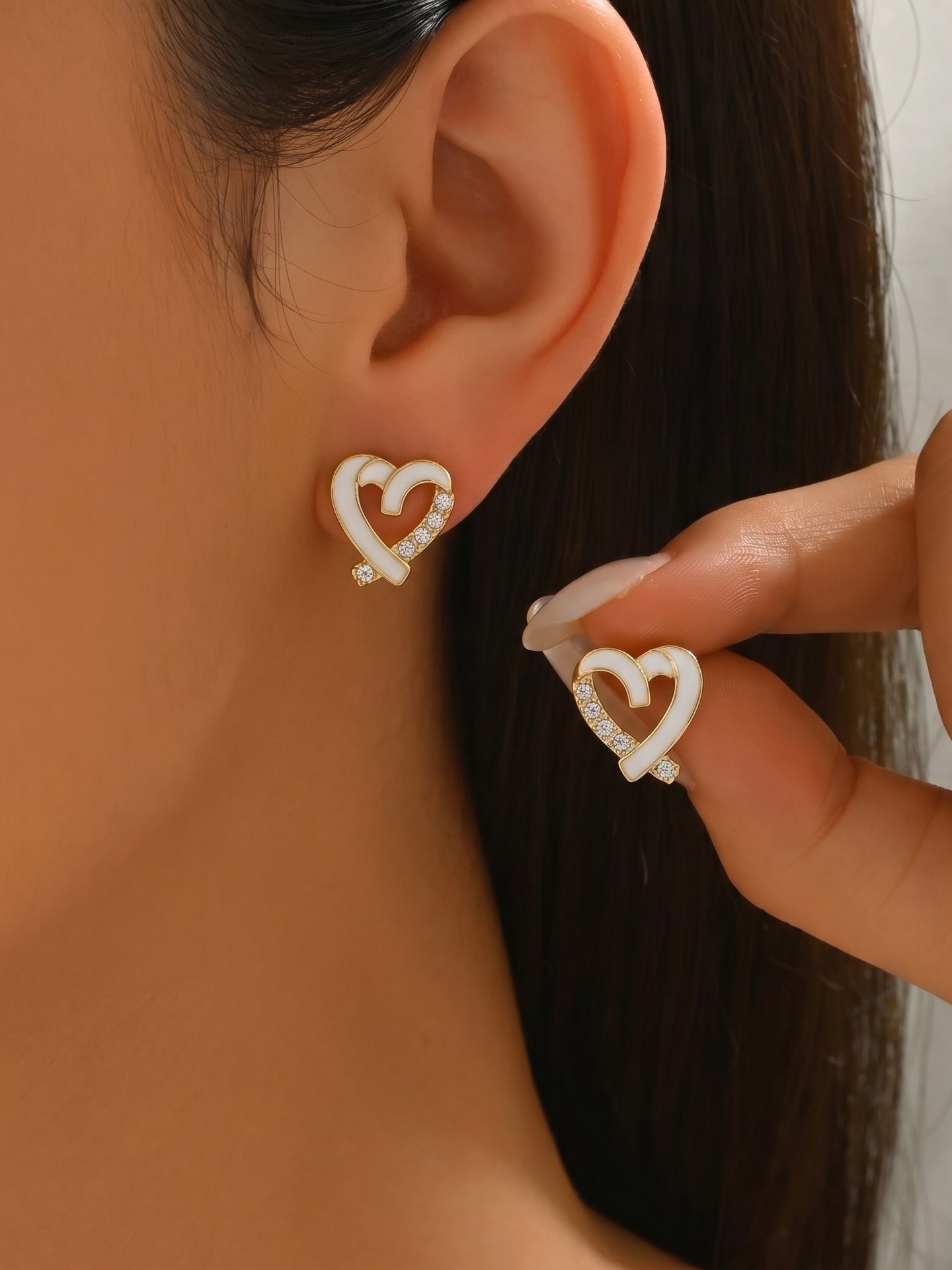 Heart Stud Earrings