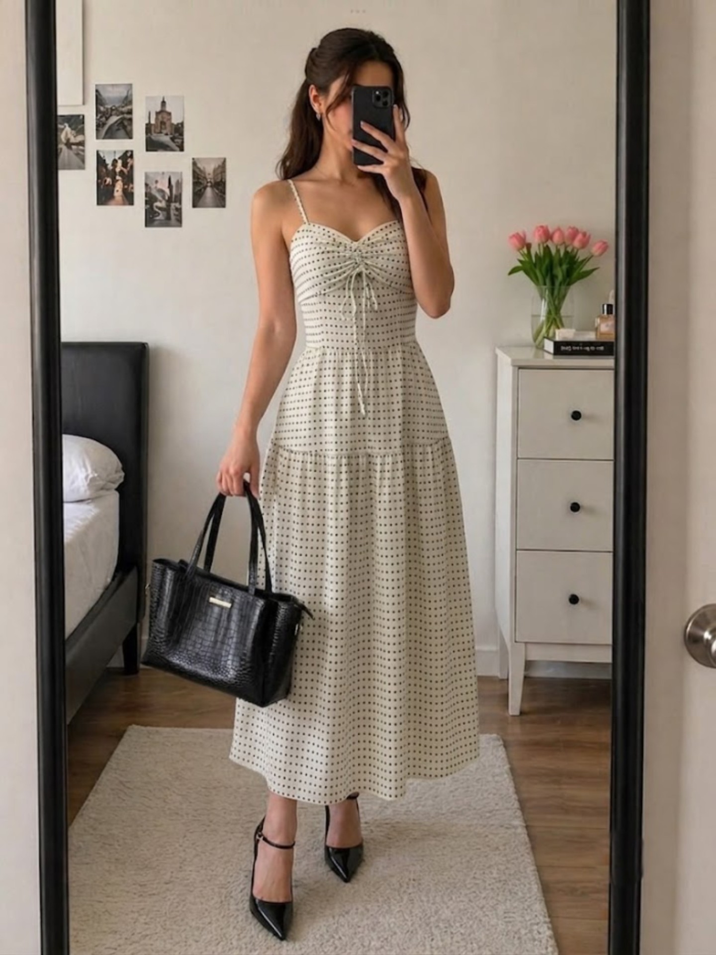 Polka Dot A-Line Dress
