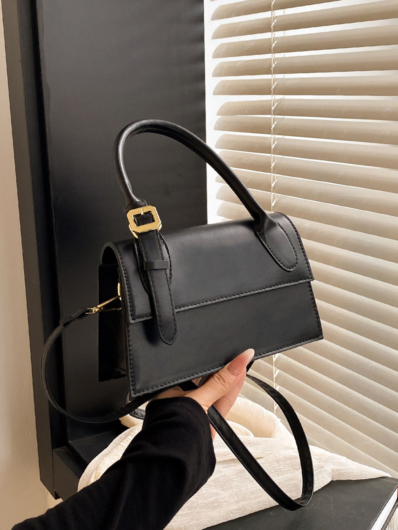 Adjustable Buckle Crossbody Bag