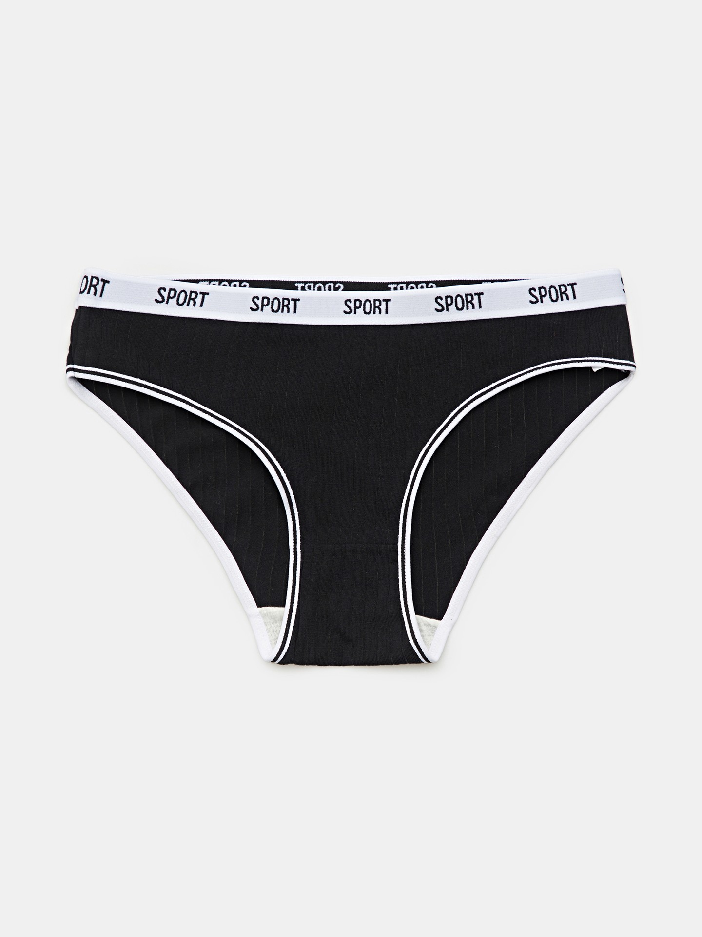 Gym-Ready Logo-Band Contrast-Trim Brief