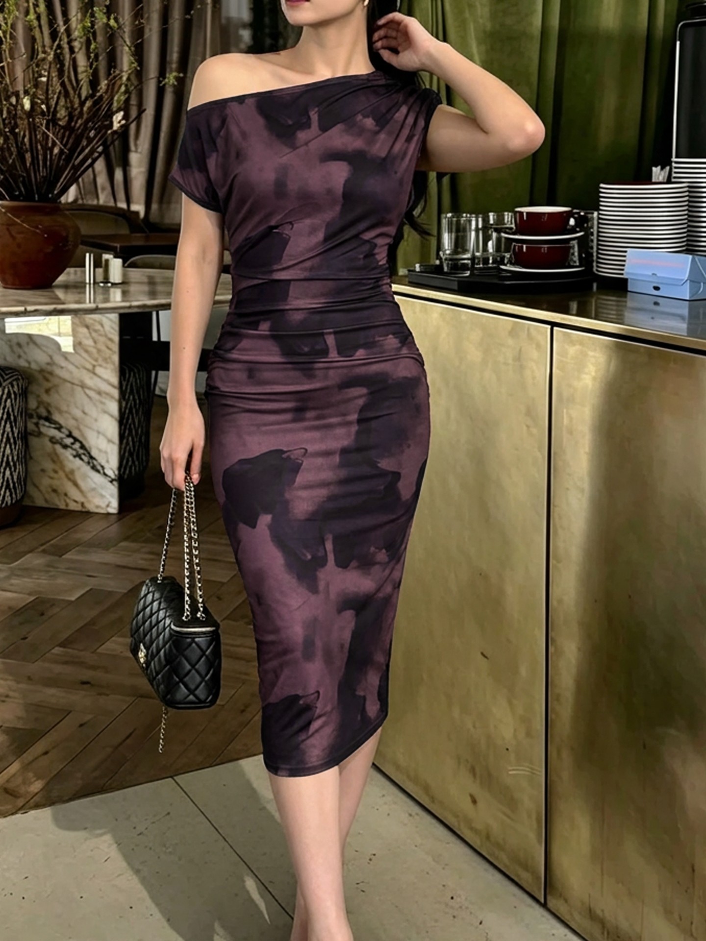 Draped Bodycon Dress