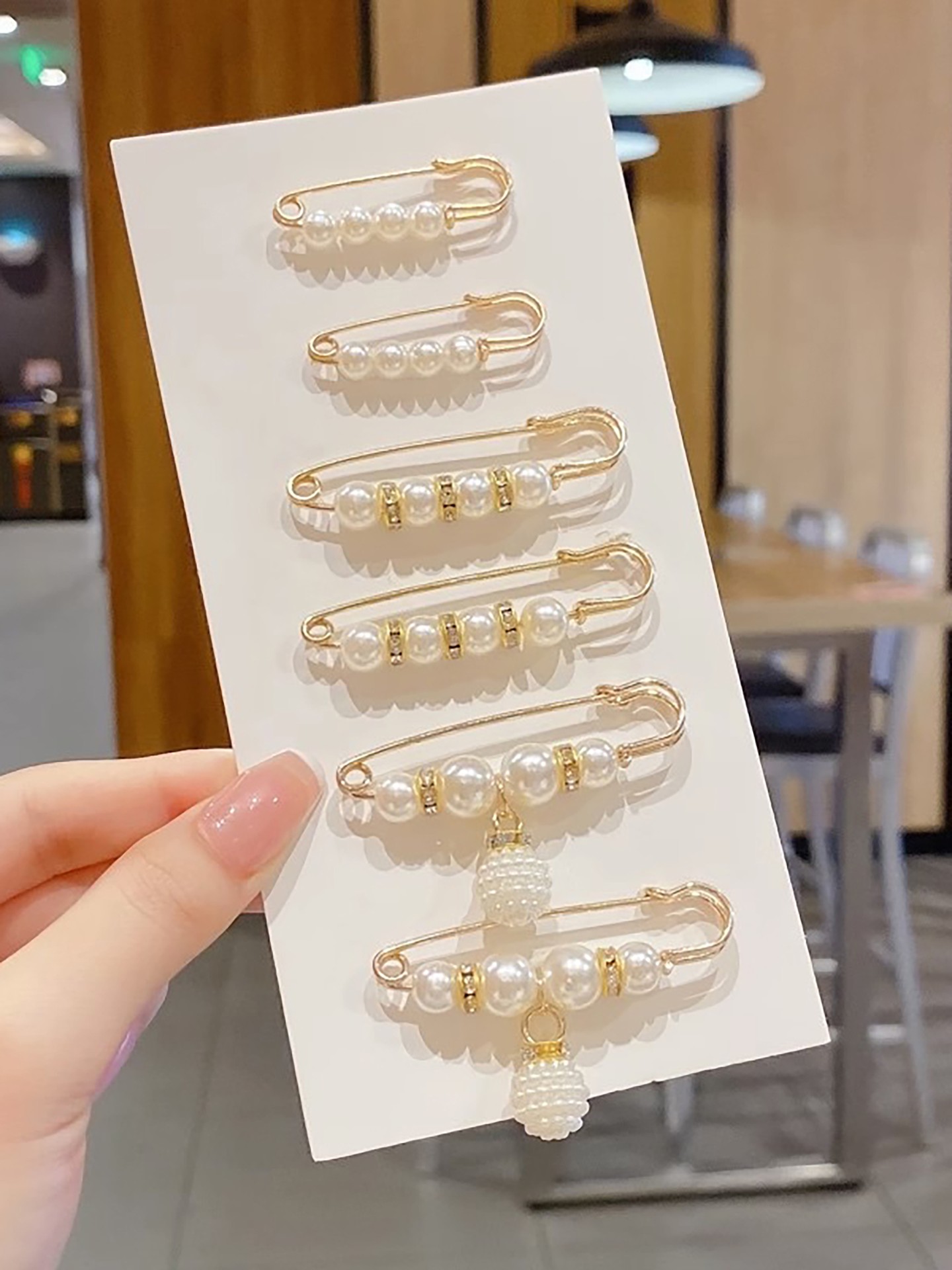 6Pcs Rhinestone Clothing adjuster