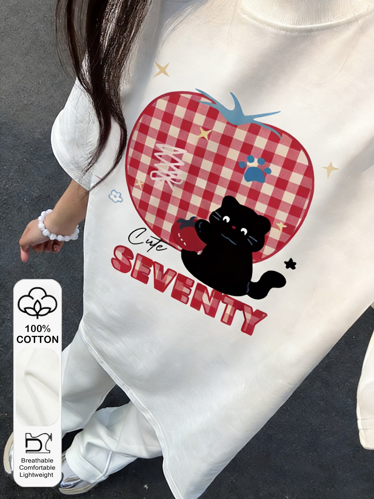 100% Cotton Printed Pullover T-Shirt