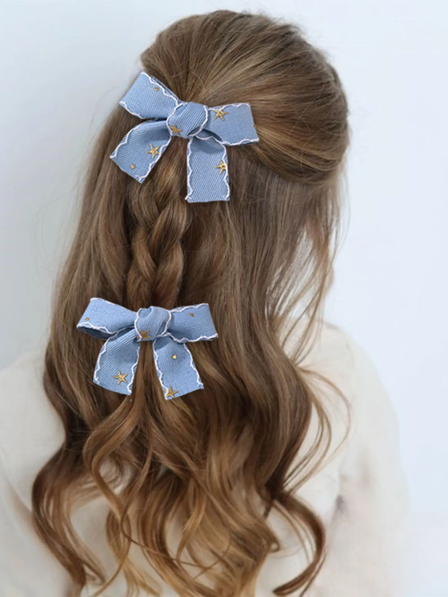 2pcs Bow Denim Hair Clip | Savana | Bestsellers