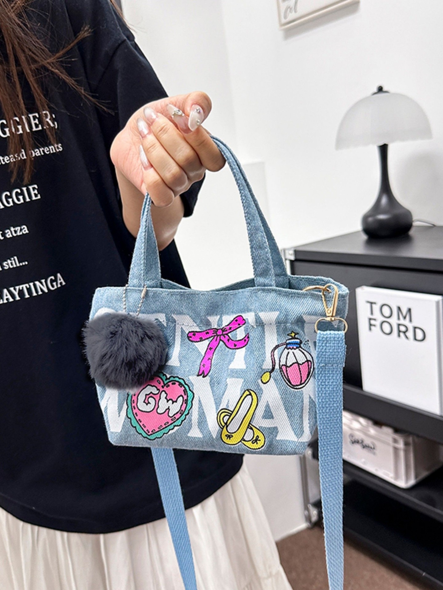 Denim Crossbody Bag