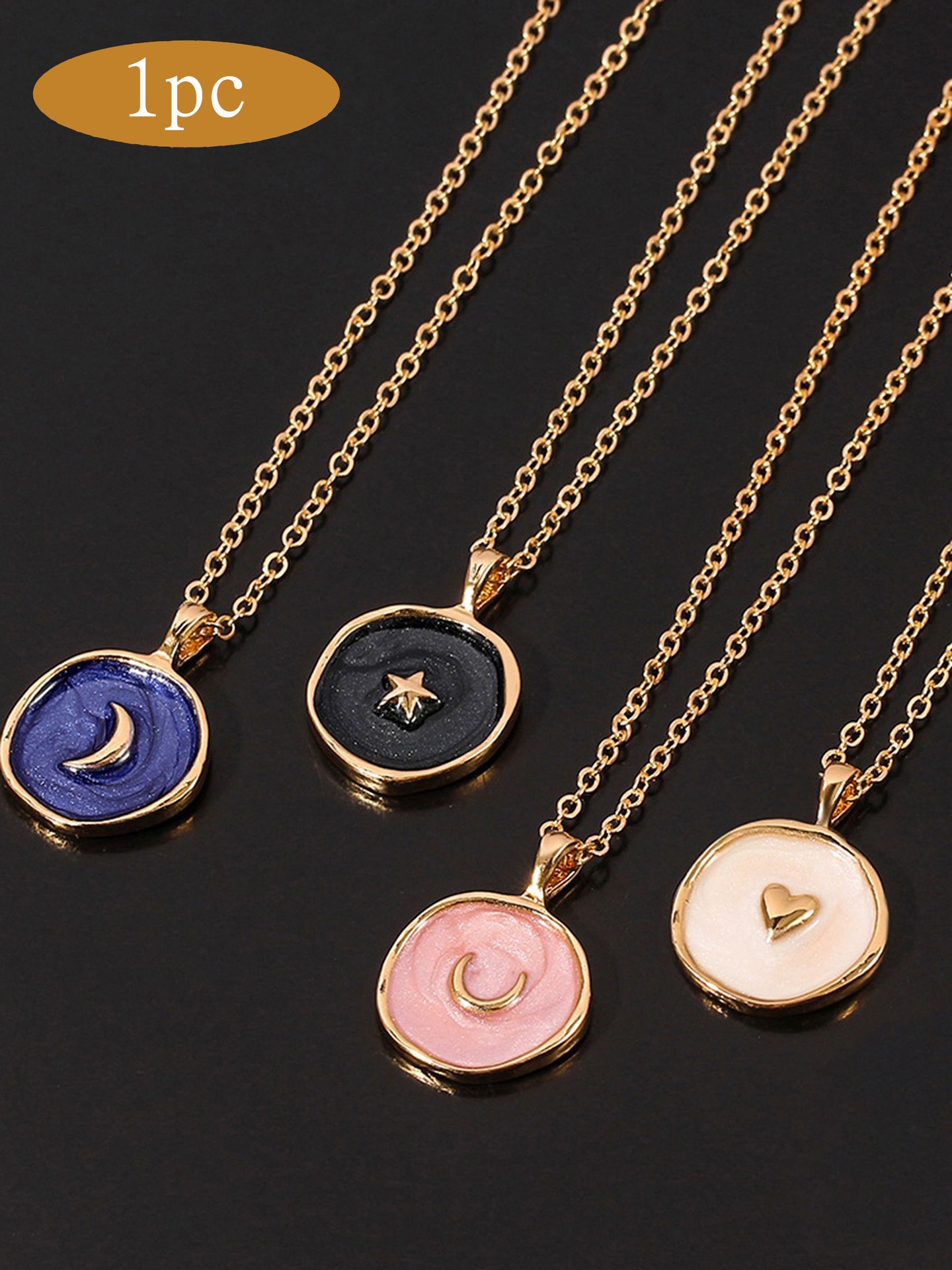 1pc Round Artificial jewellery - Pendant Necklace