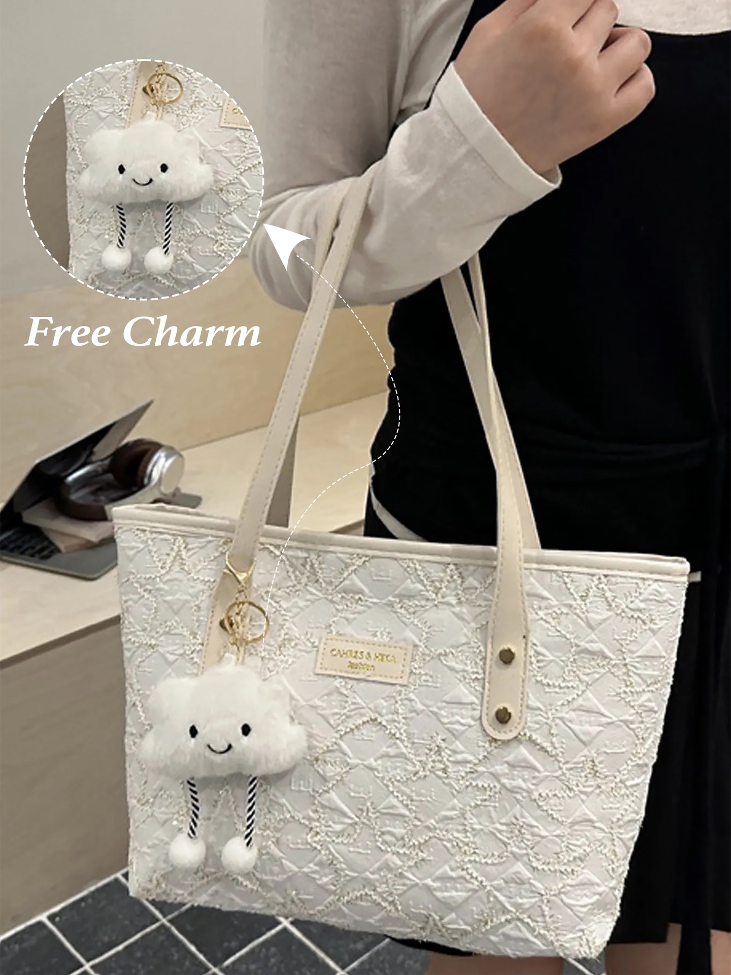 Charm Totes Bag with Free Charm