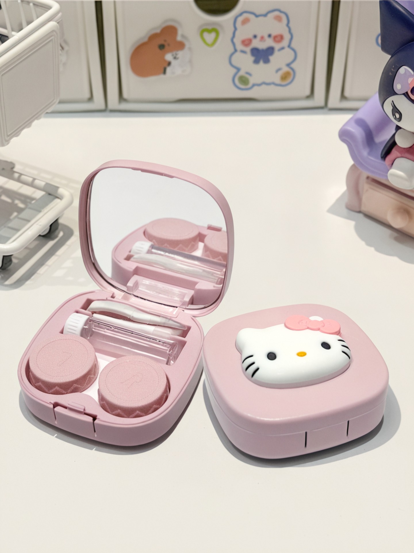 1Set(4Pcs) Animal Contact Lens Cases