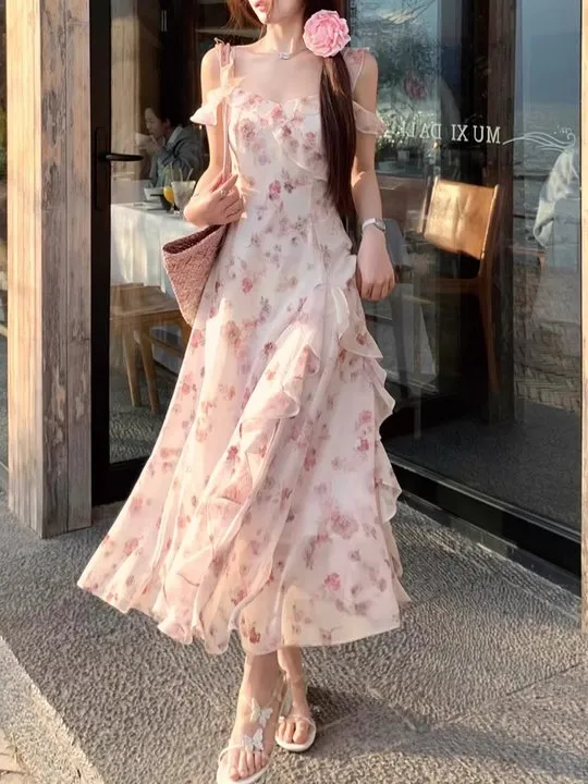 crochet tops and dresses Flower Halter Neck Knit Dress throughout the pattern for SAME Halter Flounce Midi Color:Satin Wash Budget Friendly Simple Wedding dress