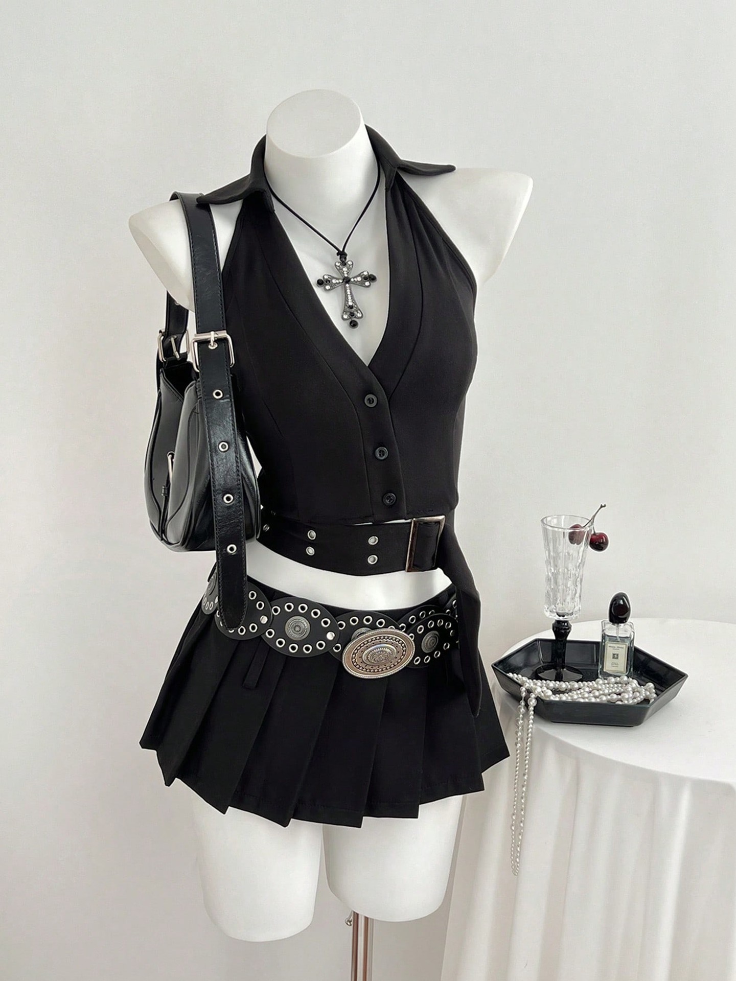 Belted Halter Top