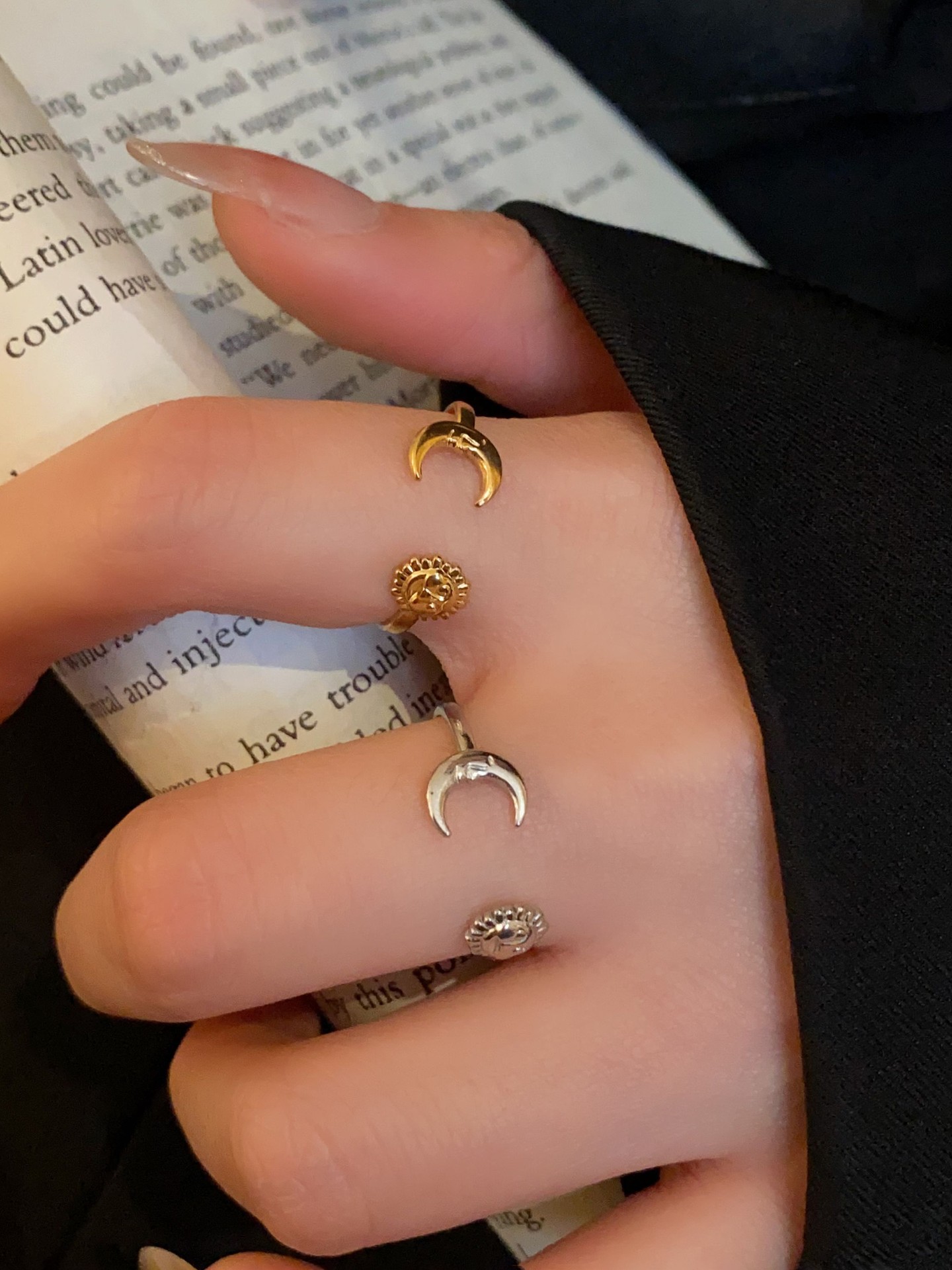 Moon Couple Ring
