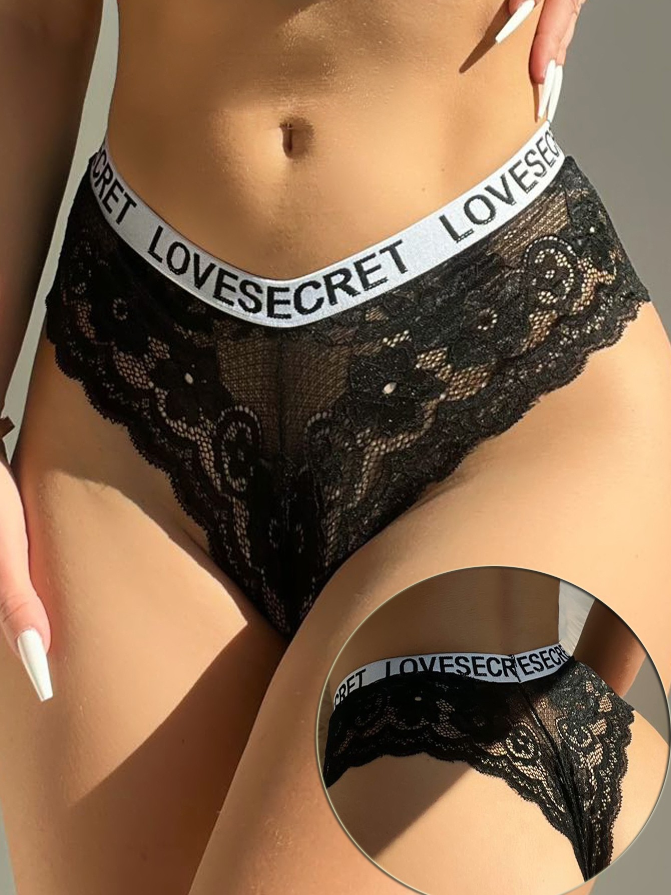 After-Dark Floral Lace Thong