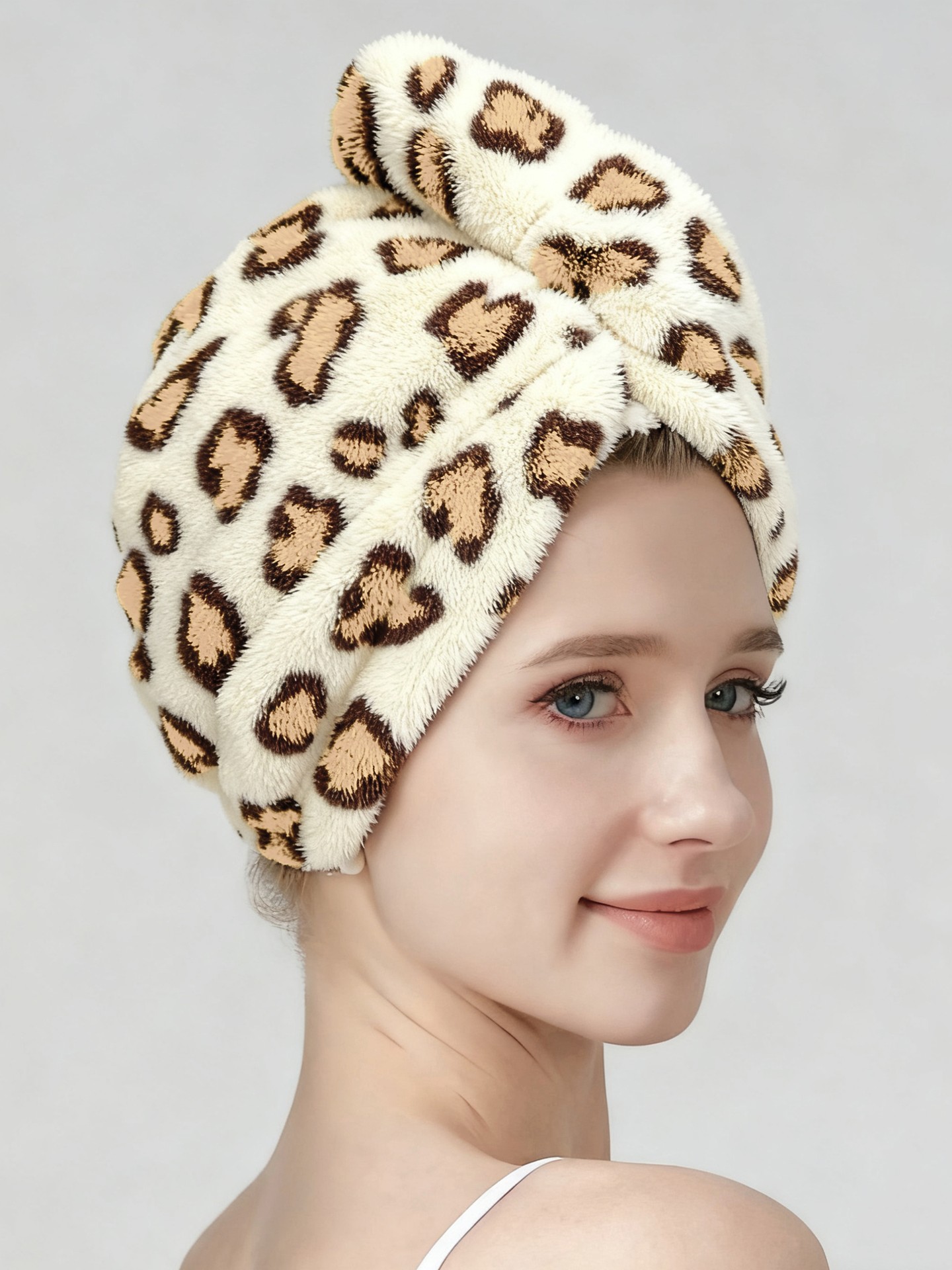 Leopard print Hair Towel