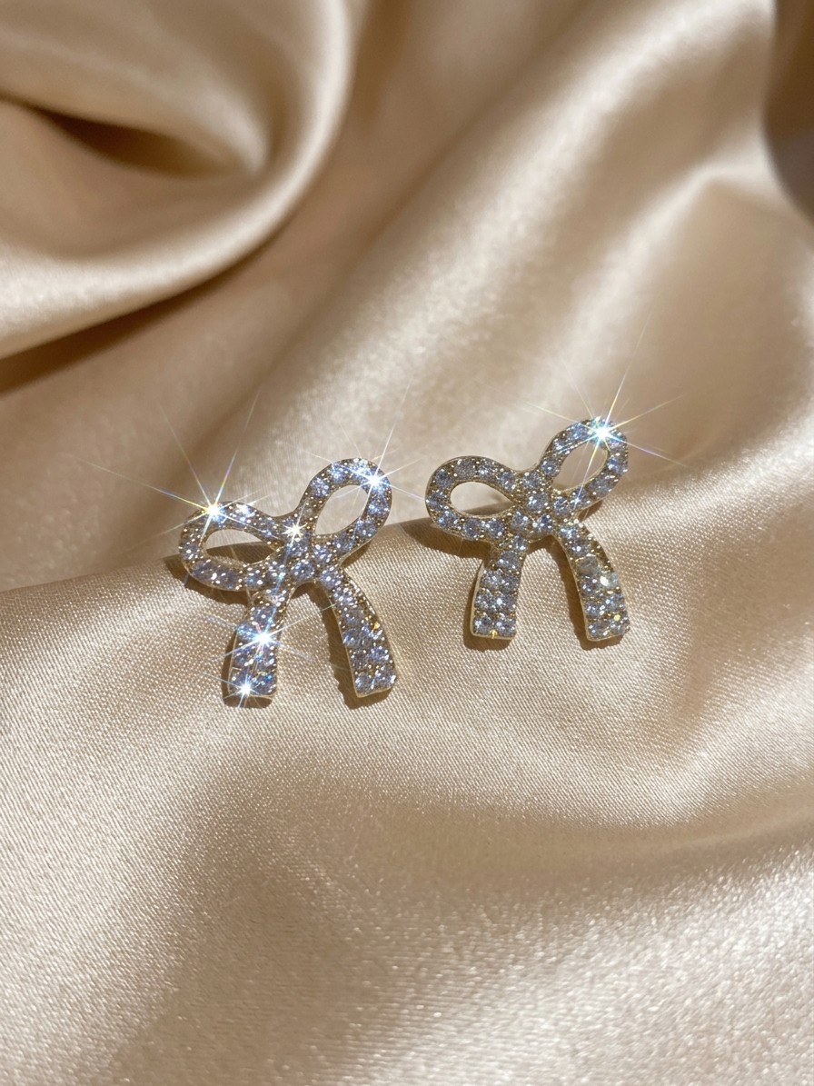 Rhinestone Stud Earrings
