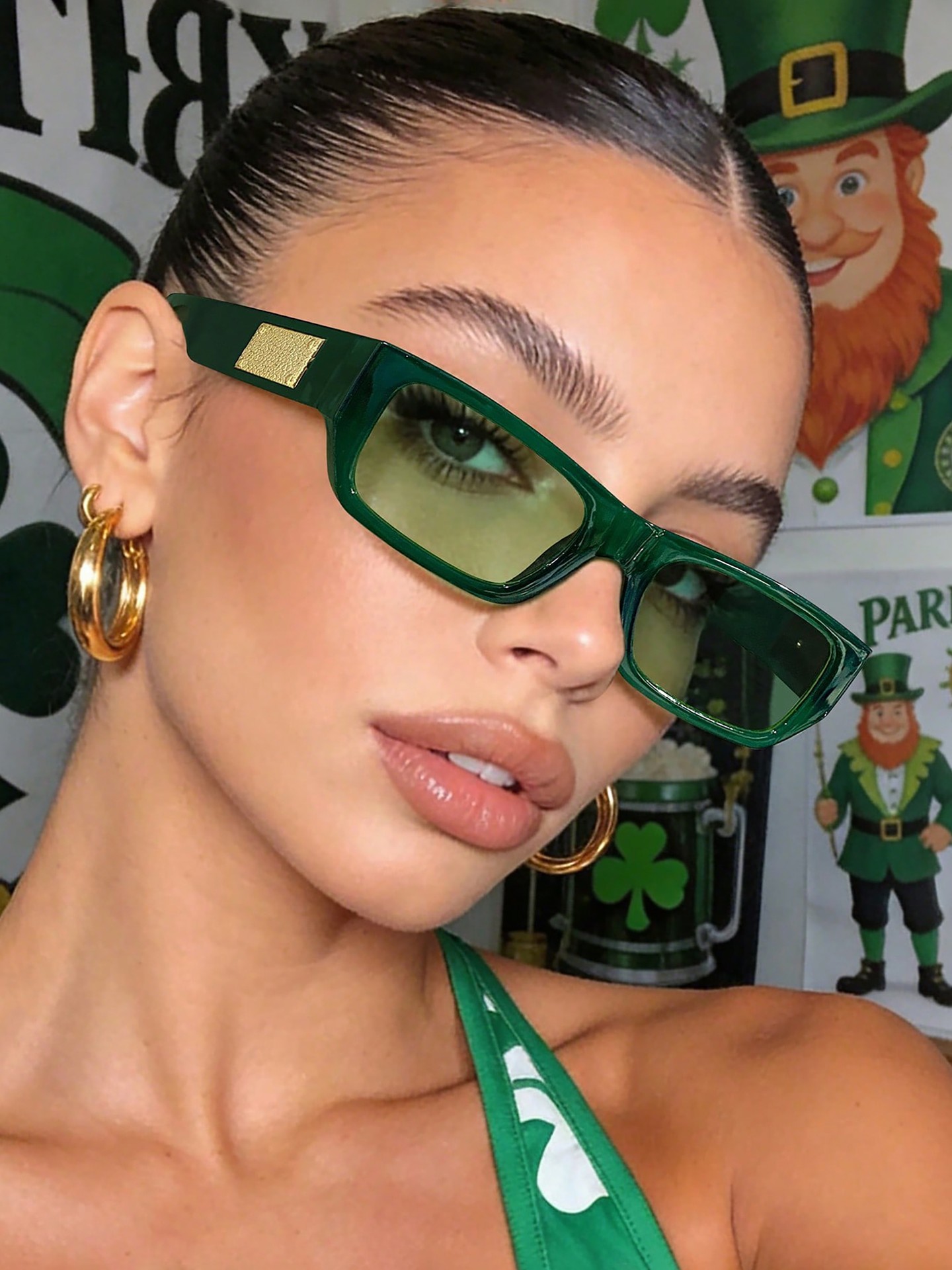 Metal Detail Retro Sunglasses