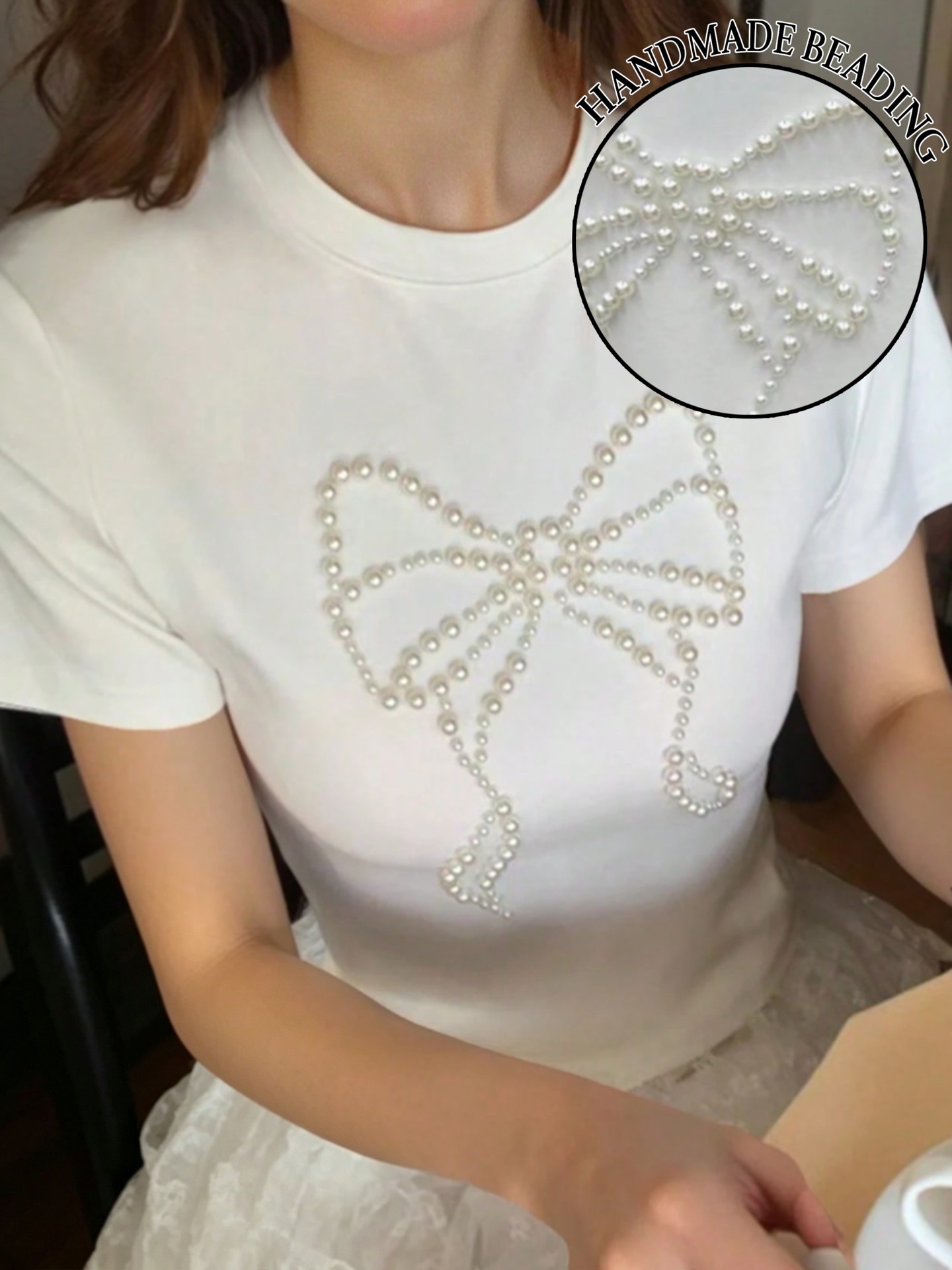 Pearled Pullover T-Shirt