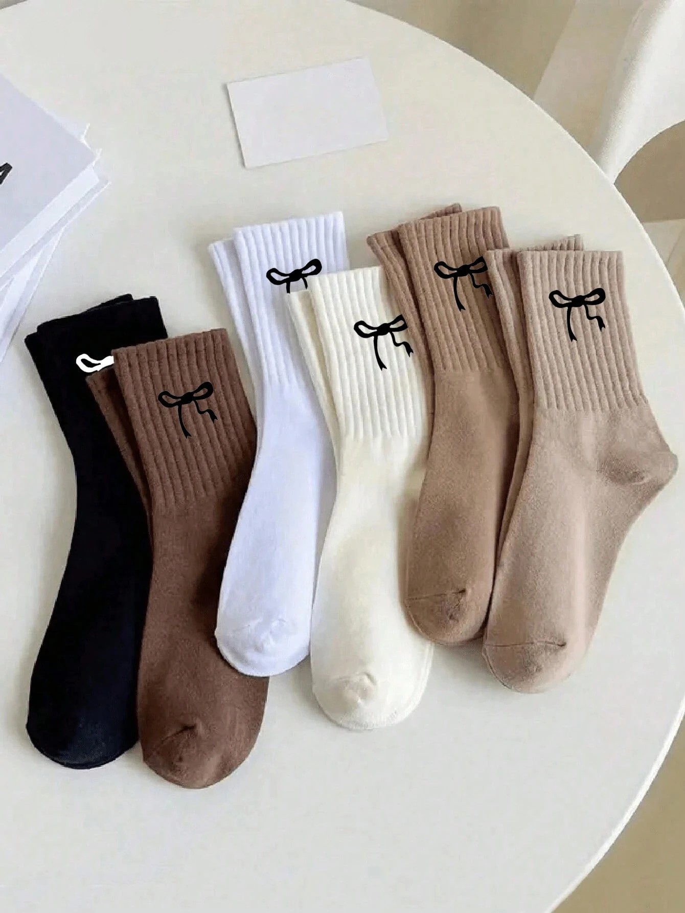 6Pairs Of Bow Sock Set