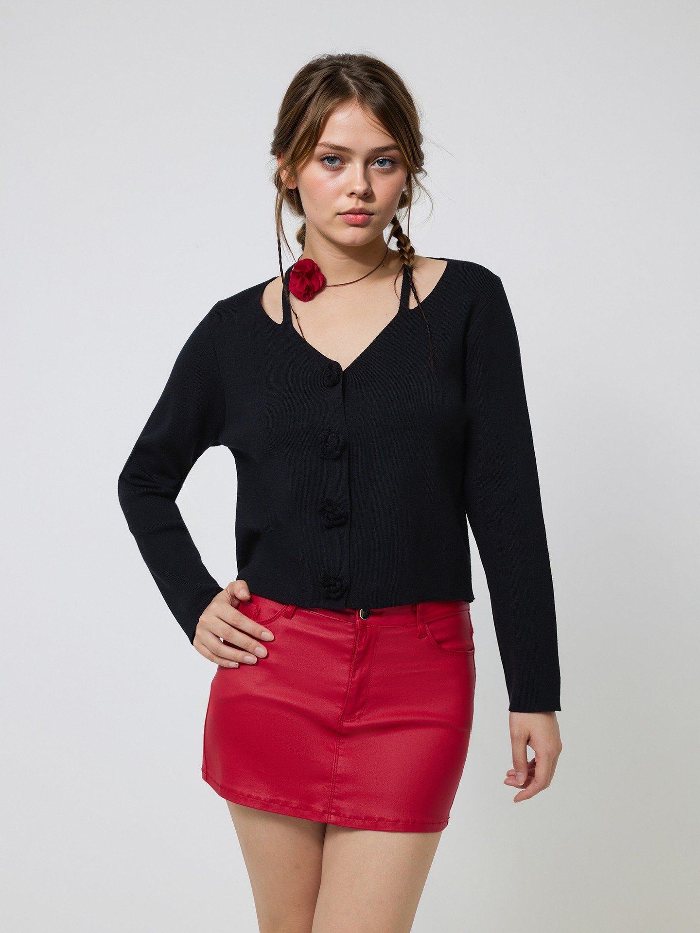Applique Knit Pullover