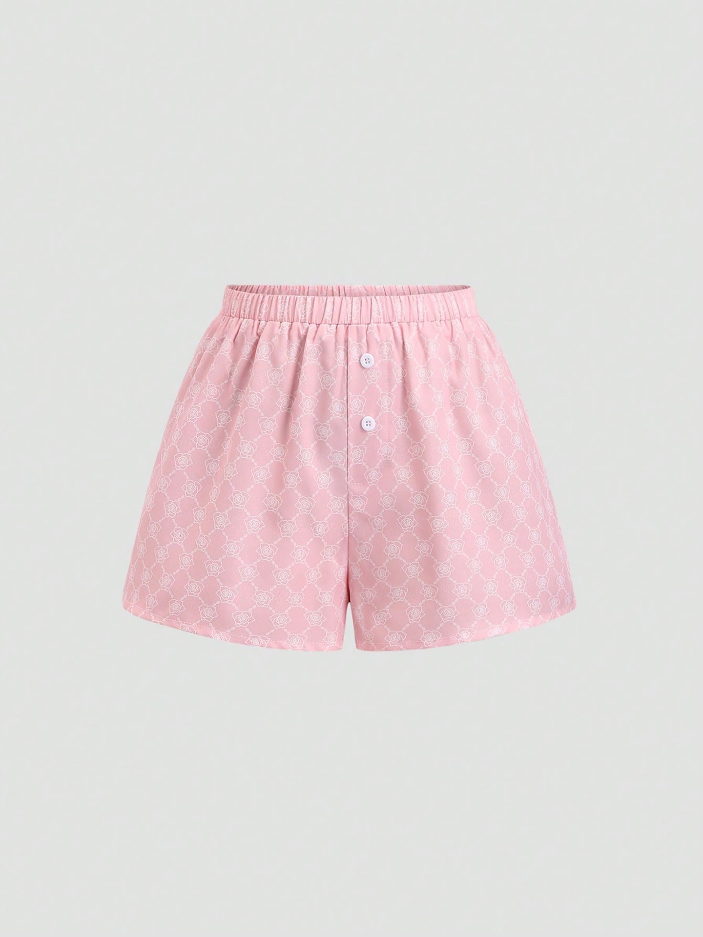 Button Straight Leg Shorts