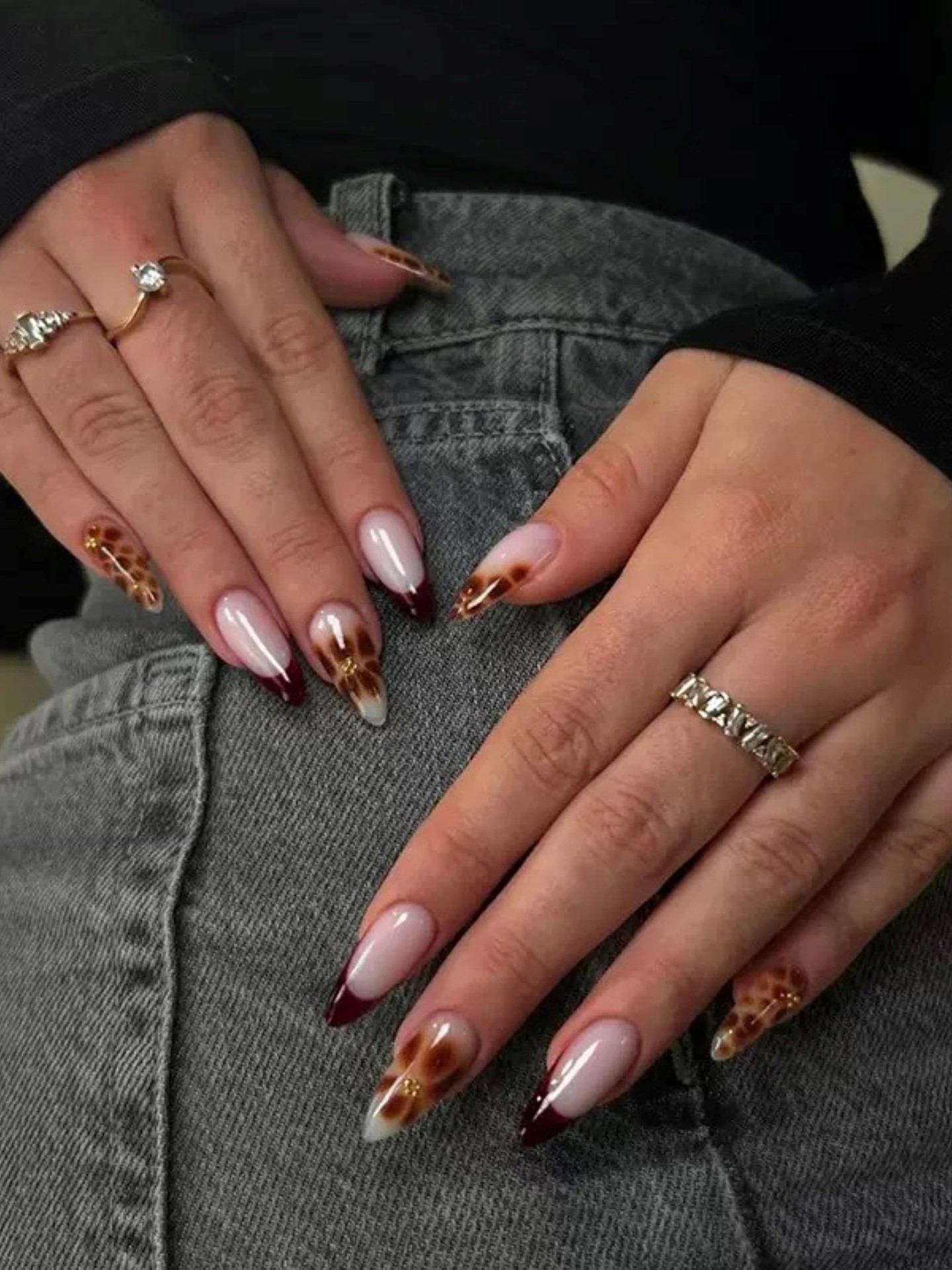 Brown Leopard  Artificial Nails