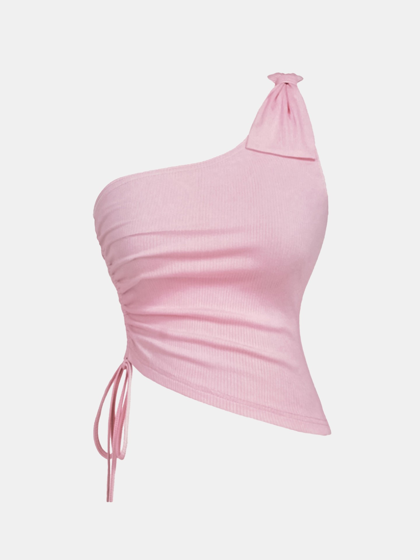 Sweet One-Shoulder Top Sleeveless Bow top