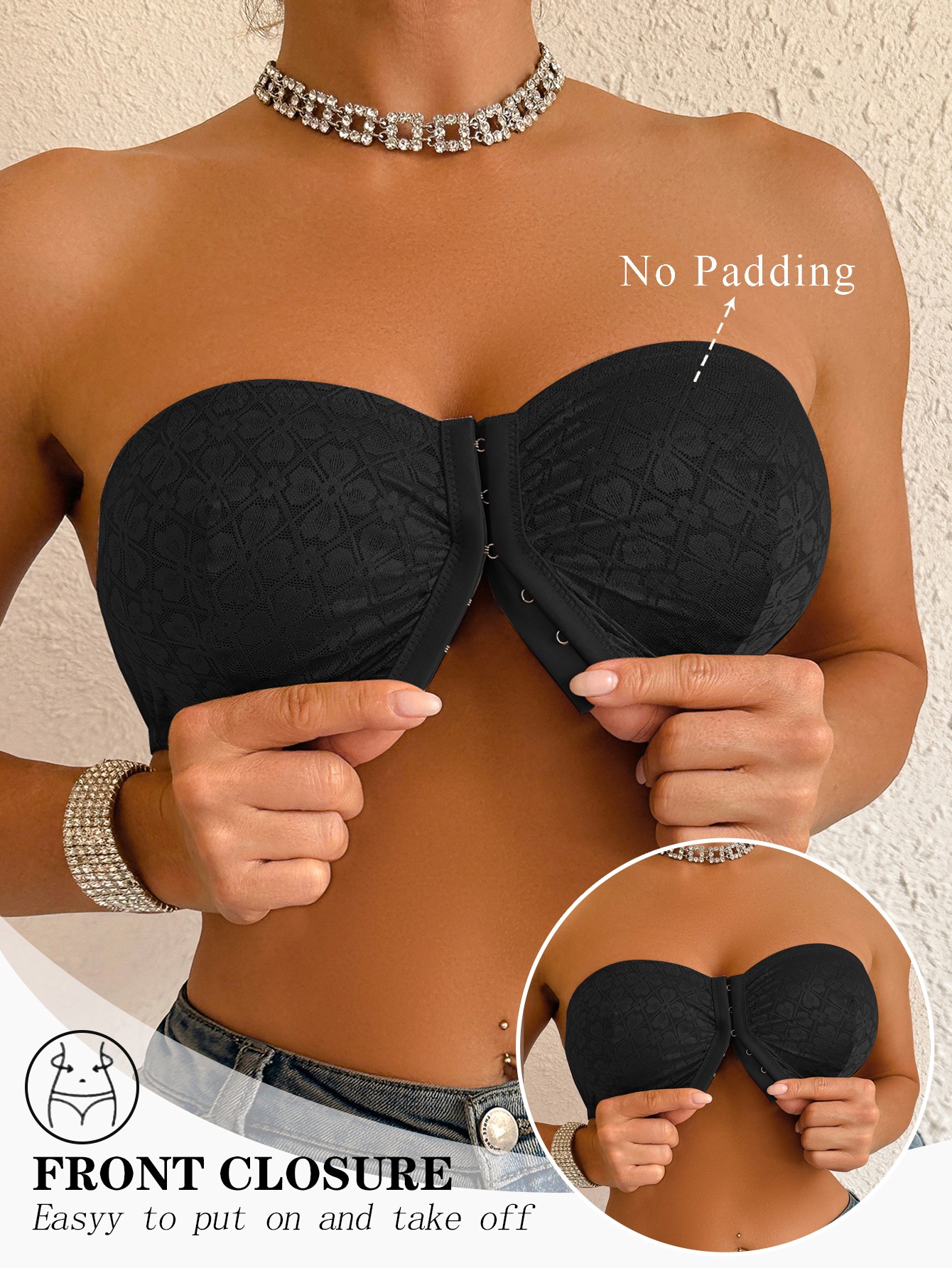 Gathered Bandeau Bra