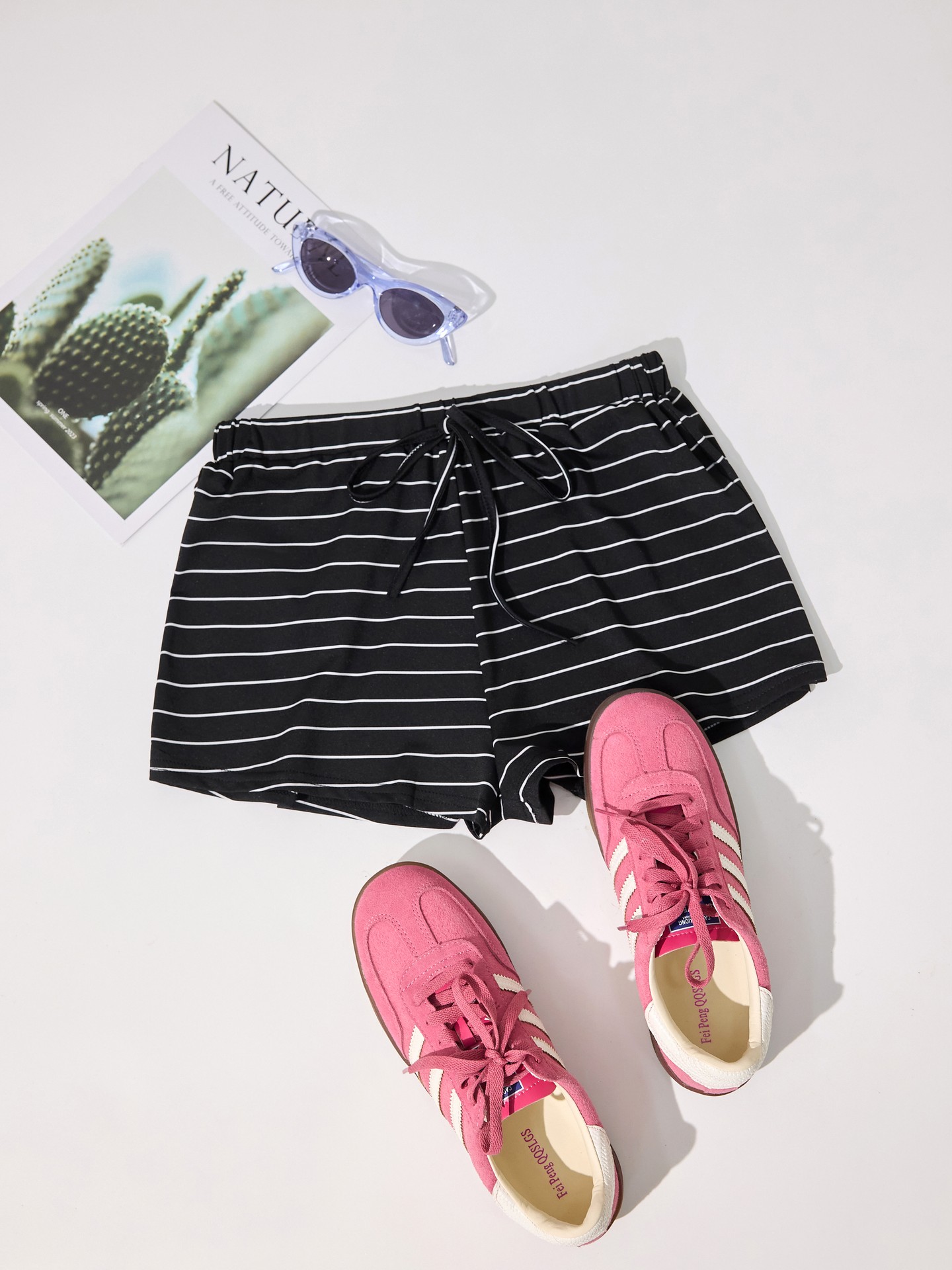 Knotted Straight Leg Shorts