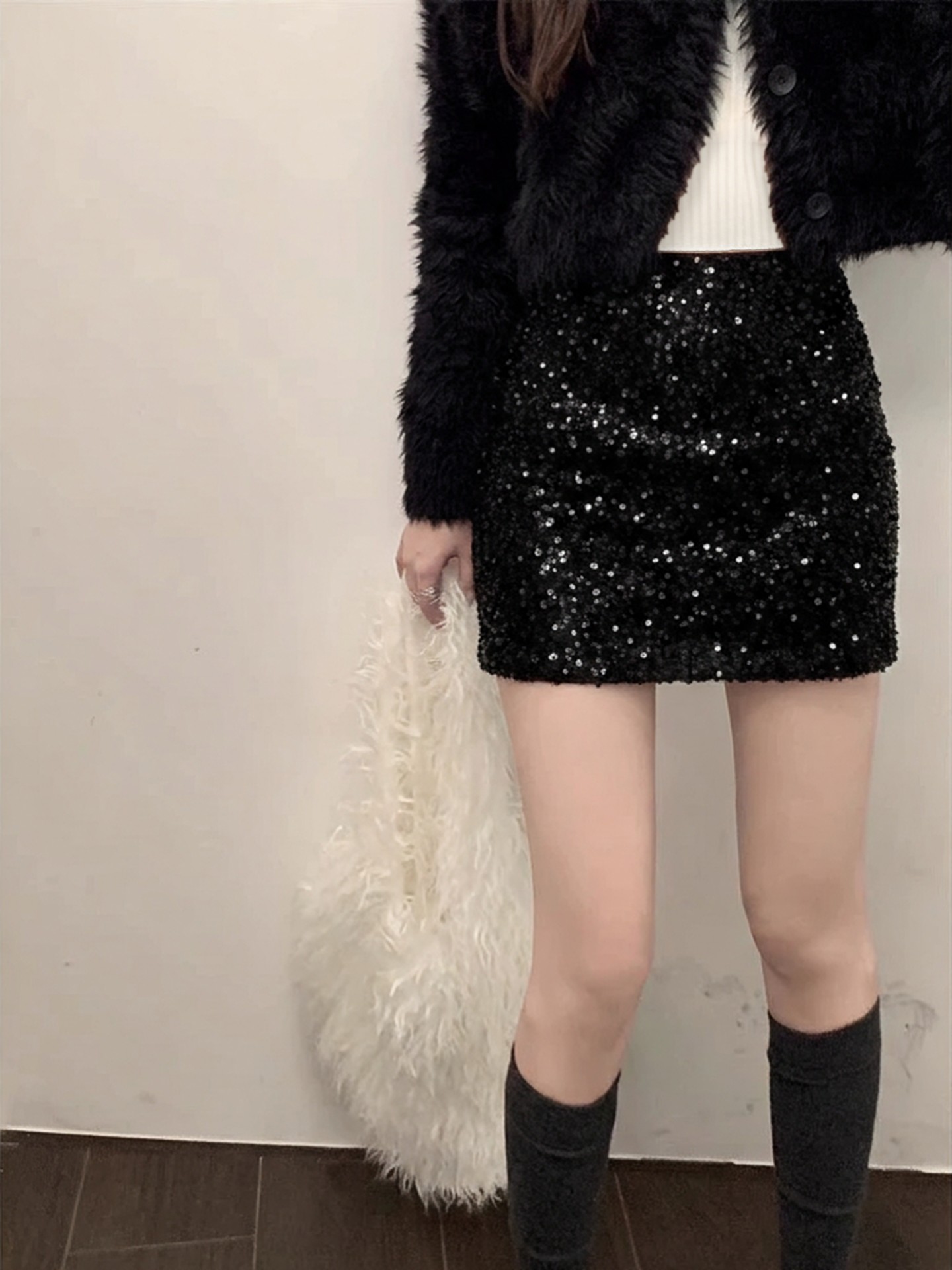 Sequined Pencil Skirt