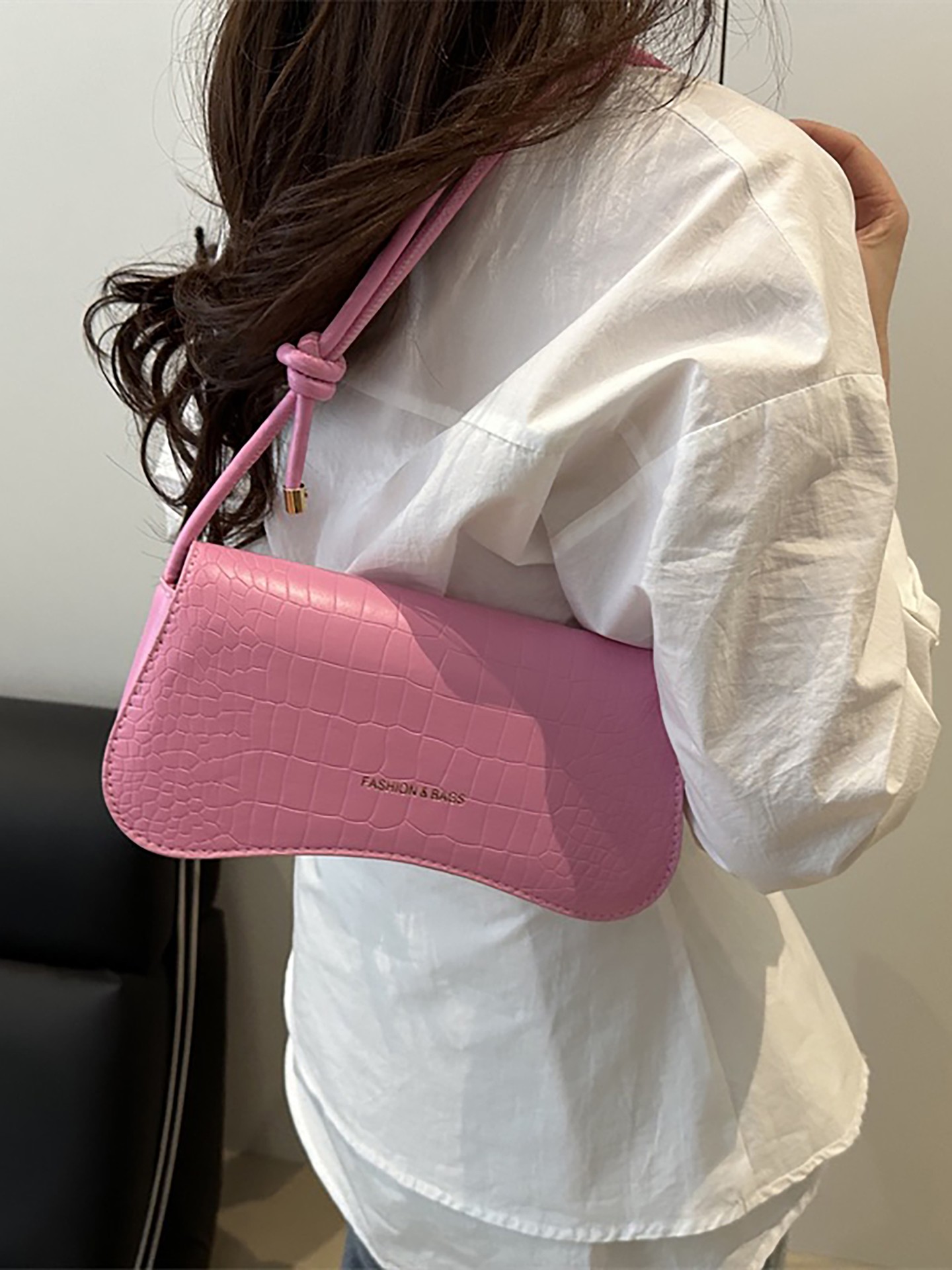 Snake Print Shoulder Bag
