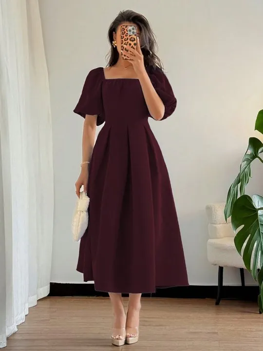 a line dress tulle Sweetheart Applique With Slit Color:Dark Brown Sleeveless Back DM2538 Pleated Halter Bias Satin