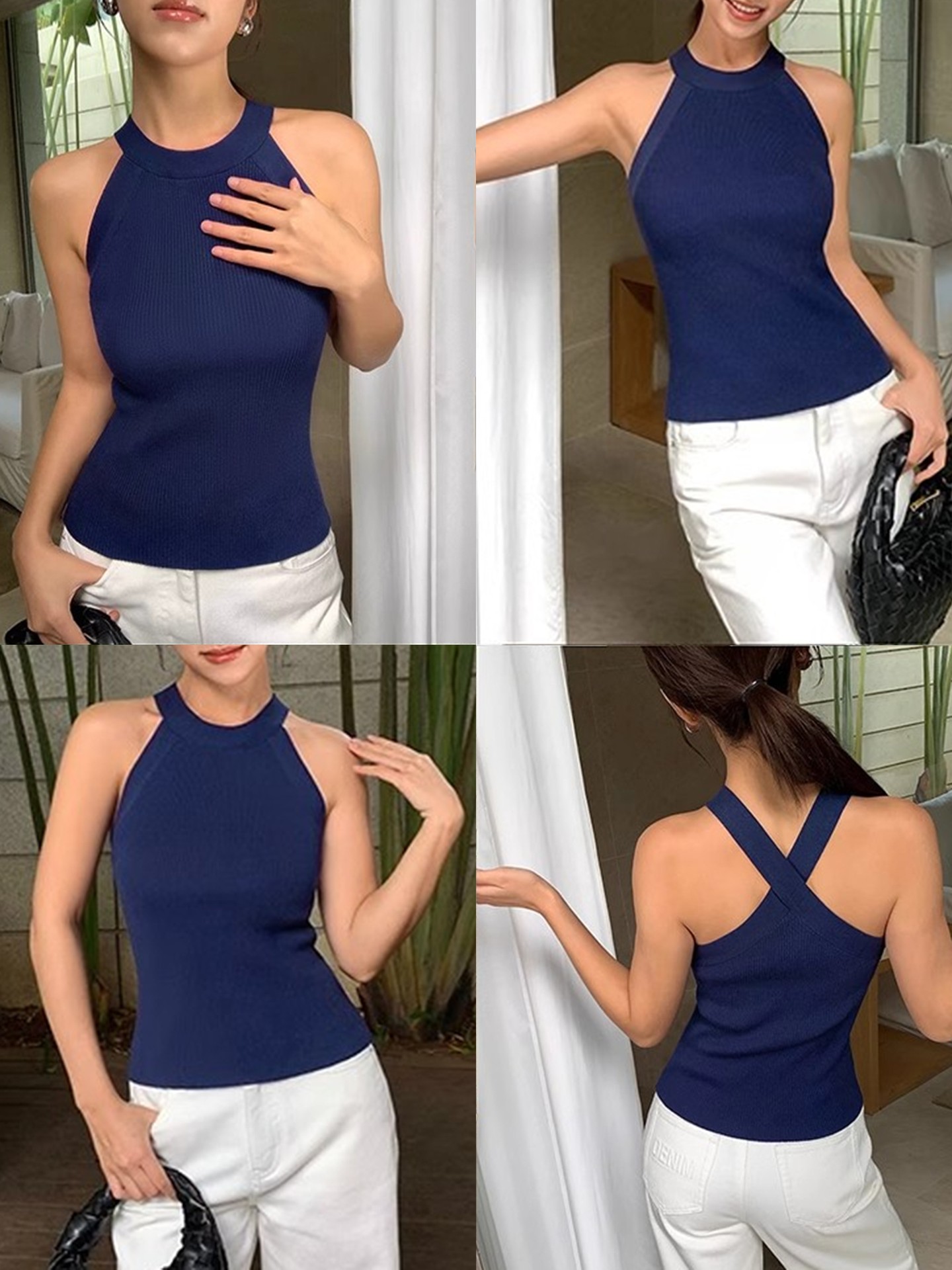 Crossed Knit Top