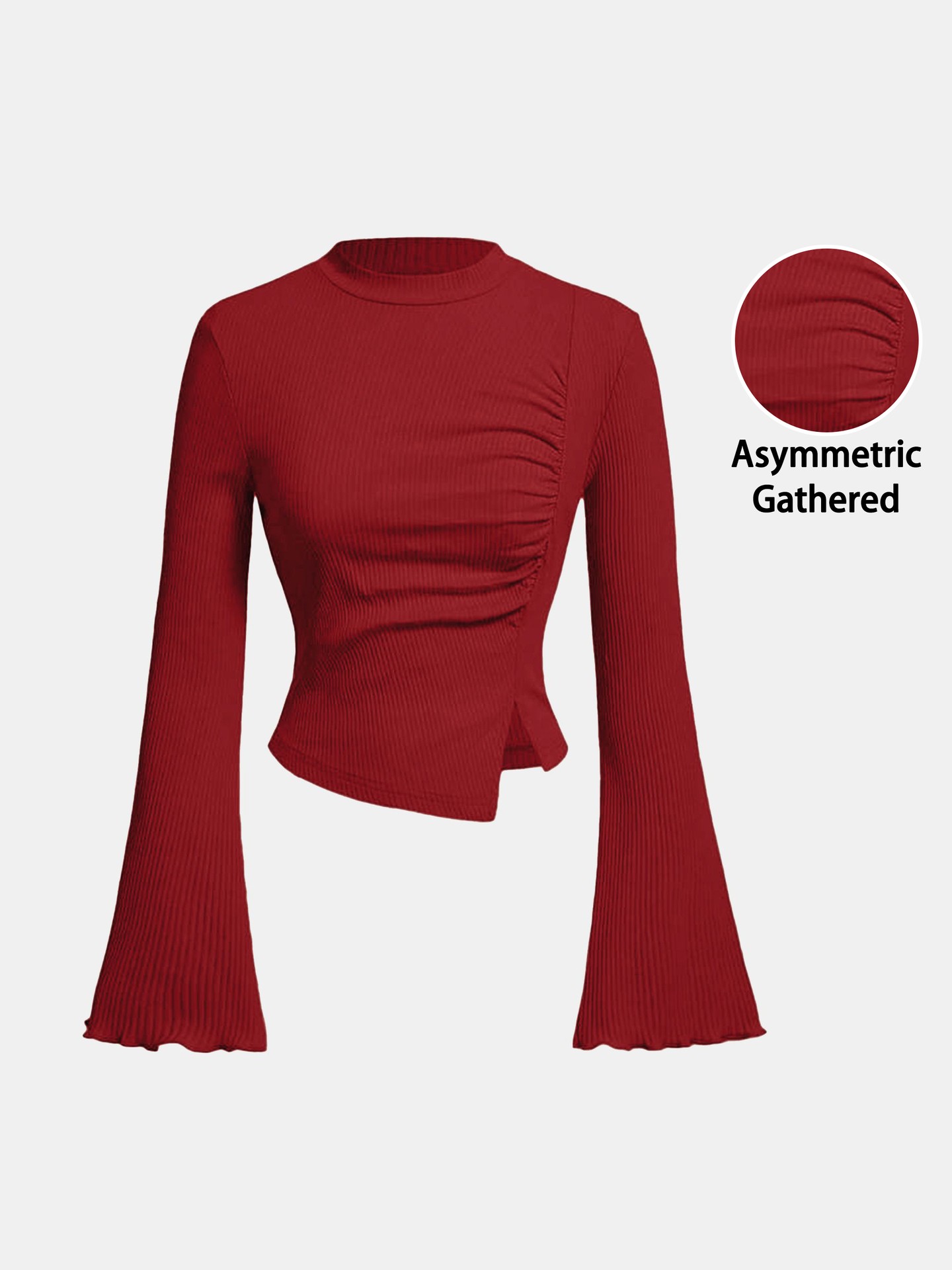 Gathered Flare Sleeve Top