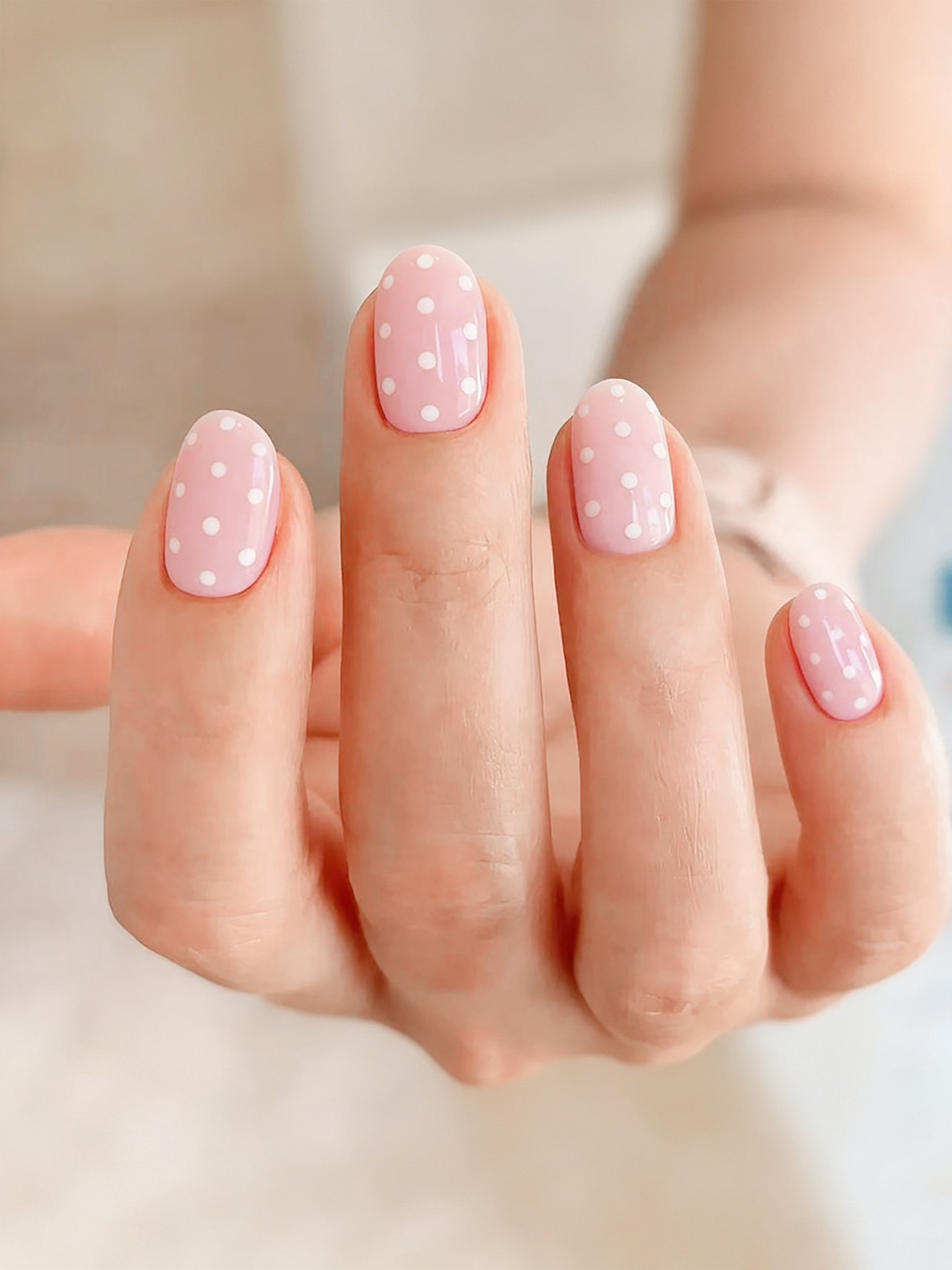 Polka Dots Artificial Nails