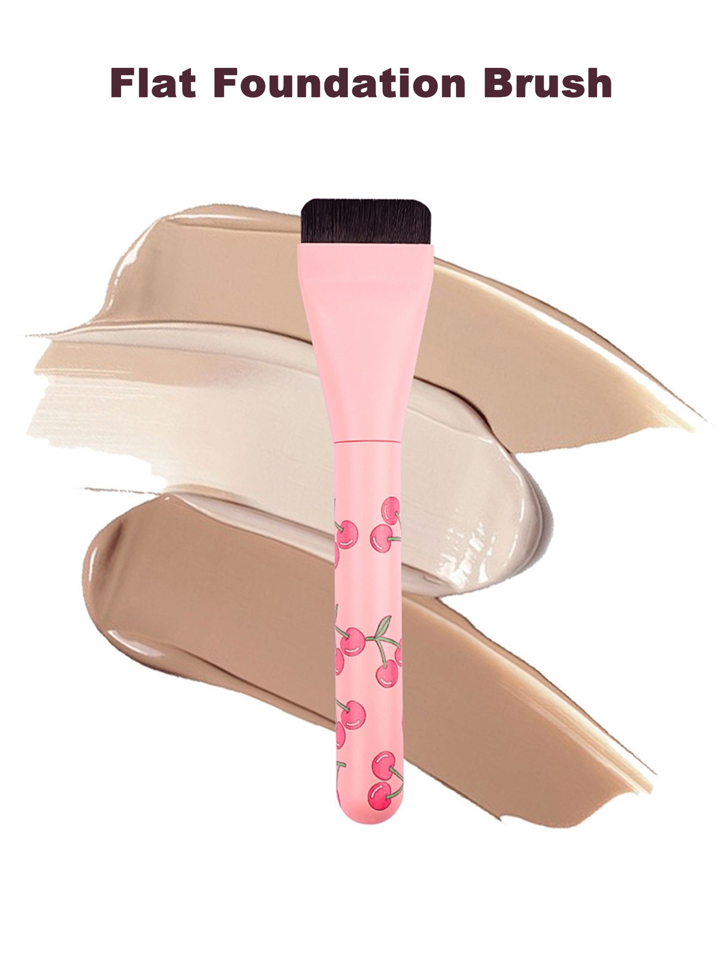 Cherry-print Flat Powder Brush