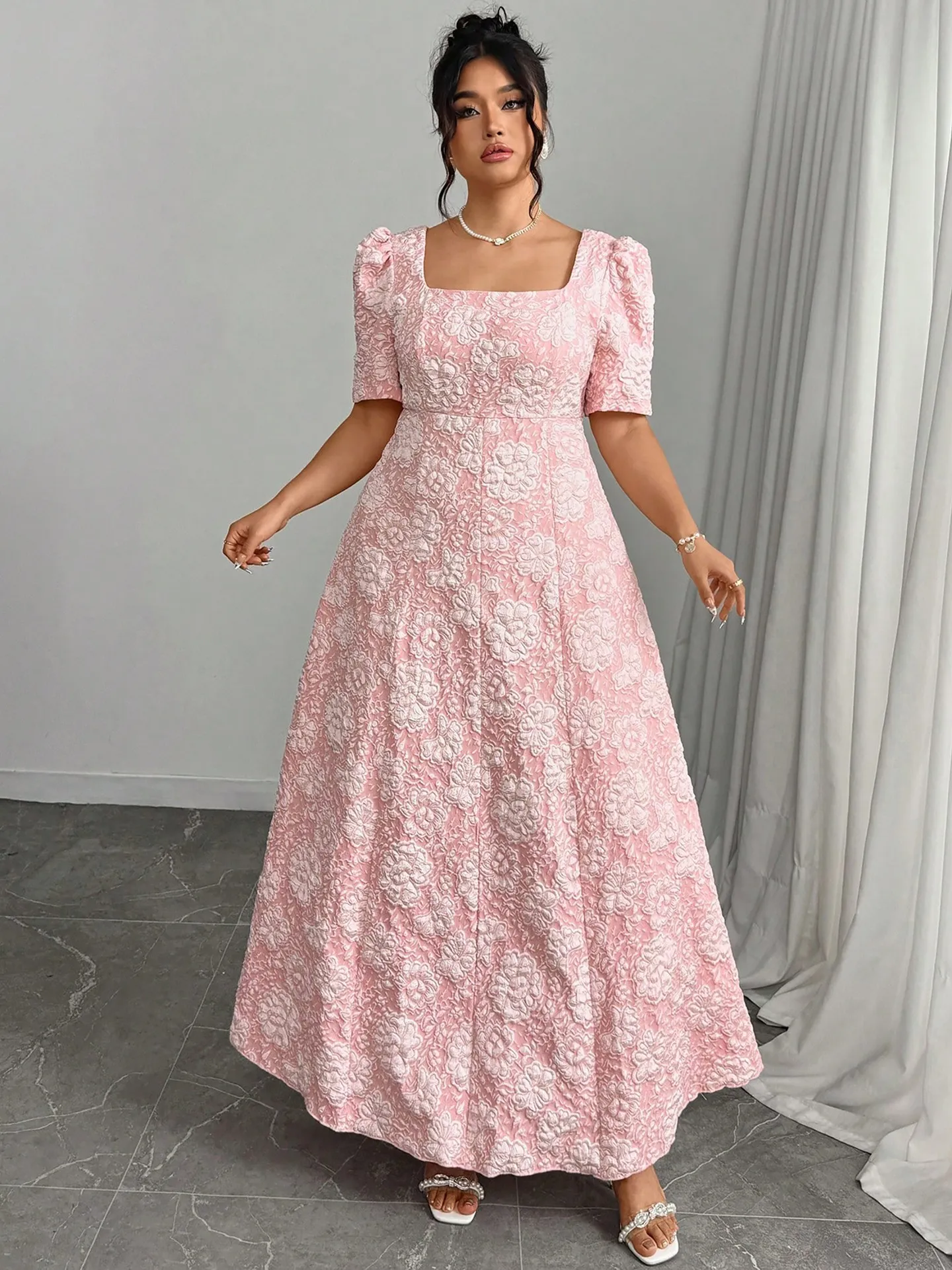 pink a line dress plus size A-Line | Savana LONG BACKLESS SLIP DRESS Thin Straps then eyes catch the Color:Custom color