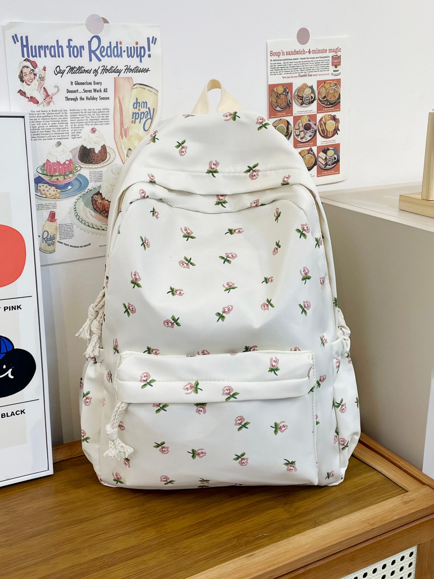 Small Floral Print School Backpack