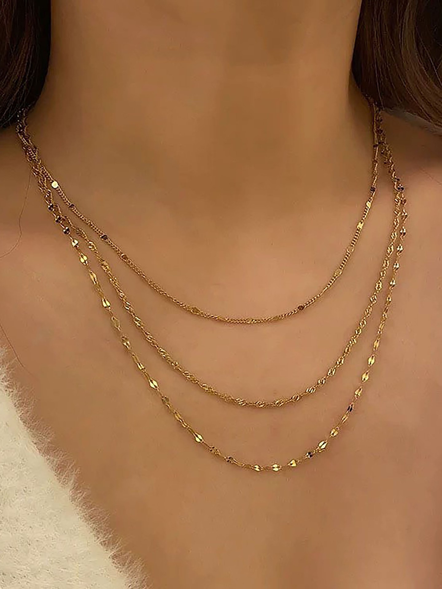Metal Artificial Jewellery - Multi-Layer Necklace
