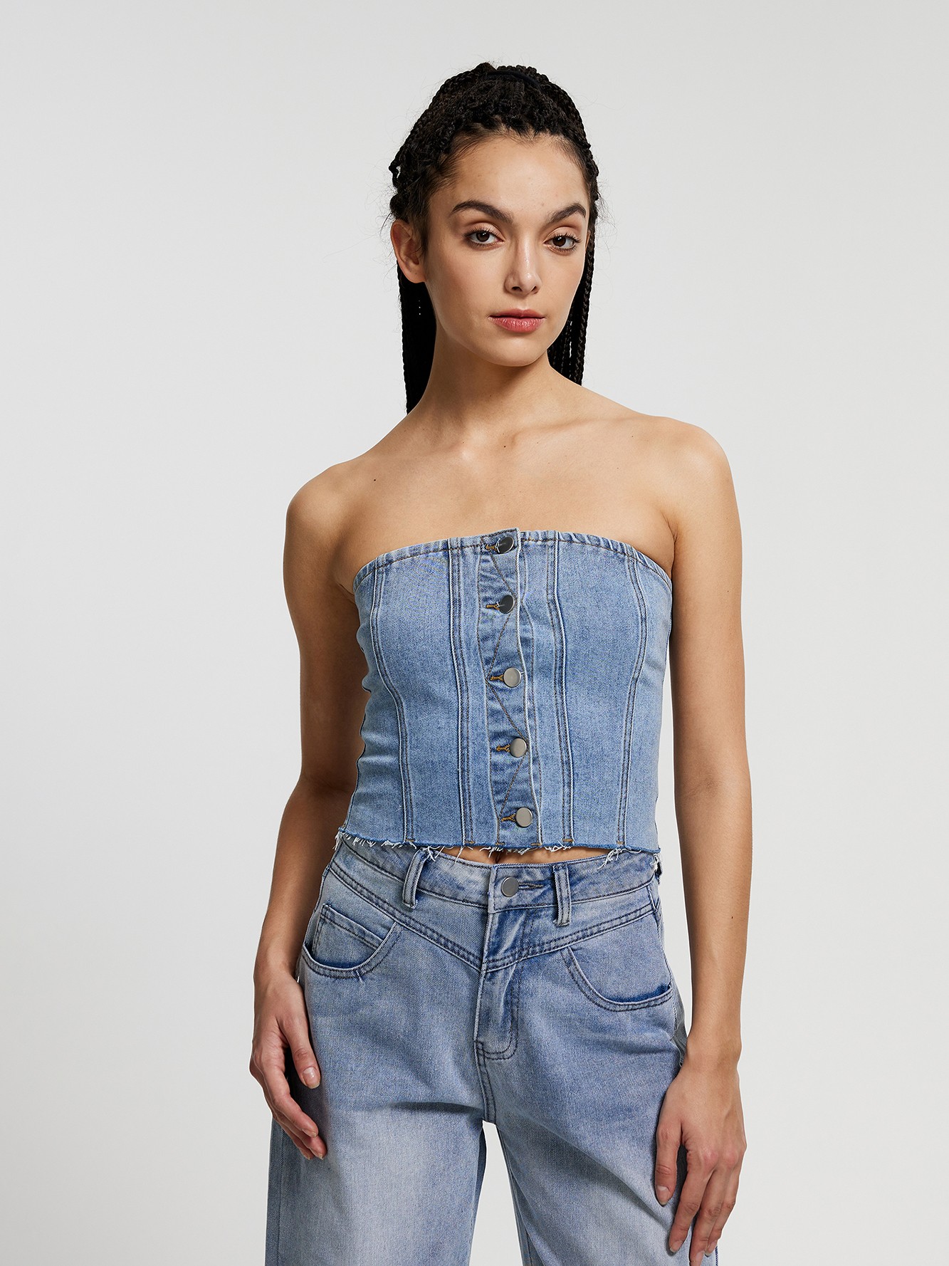 Demin crop top