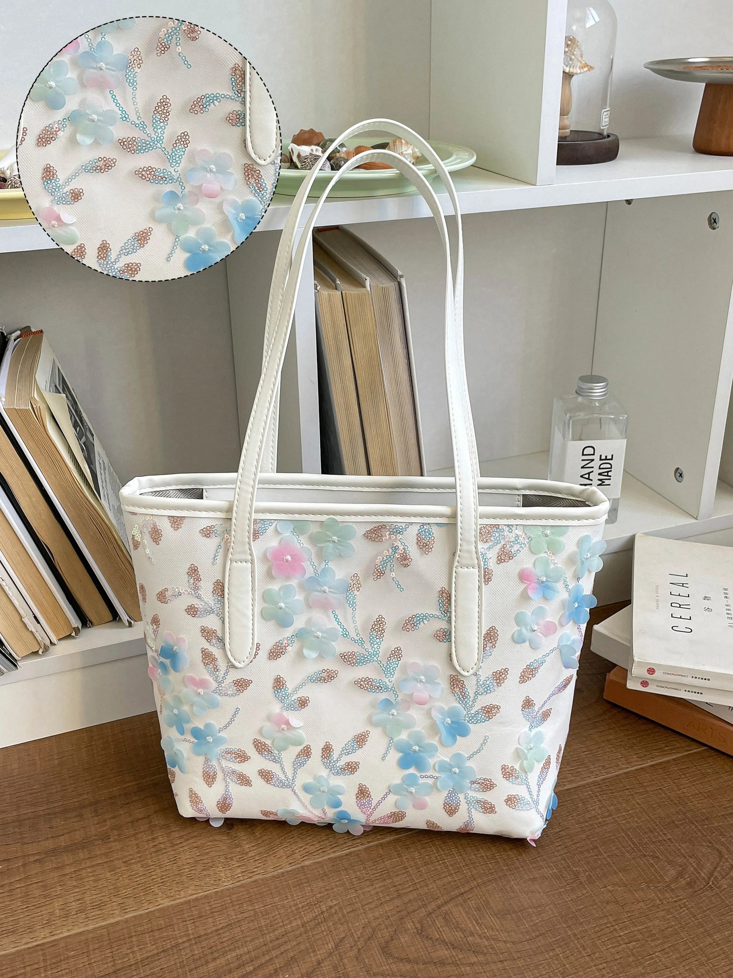 Sequin Detail Totes Bag