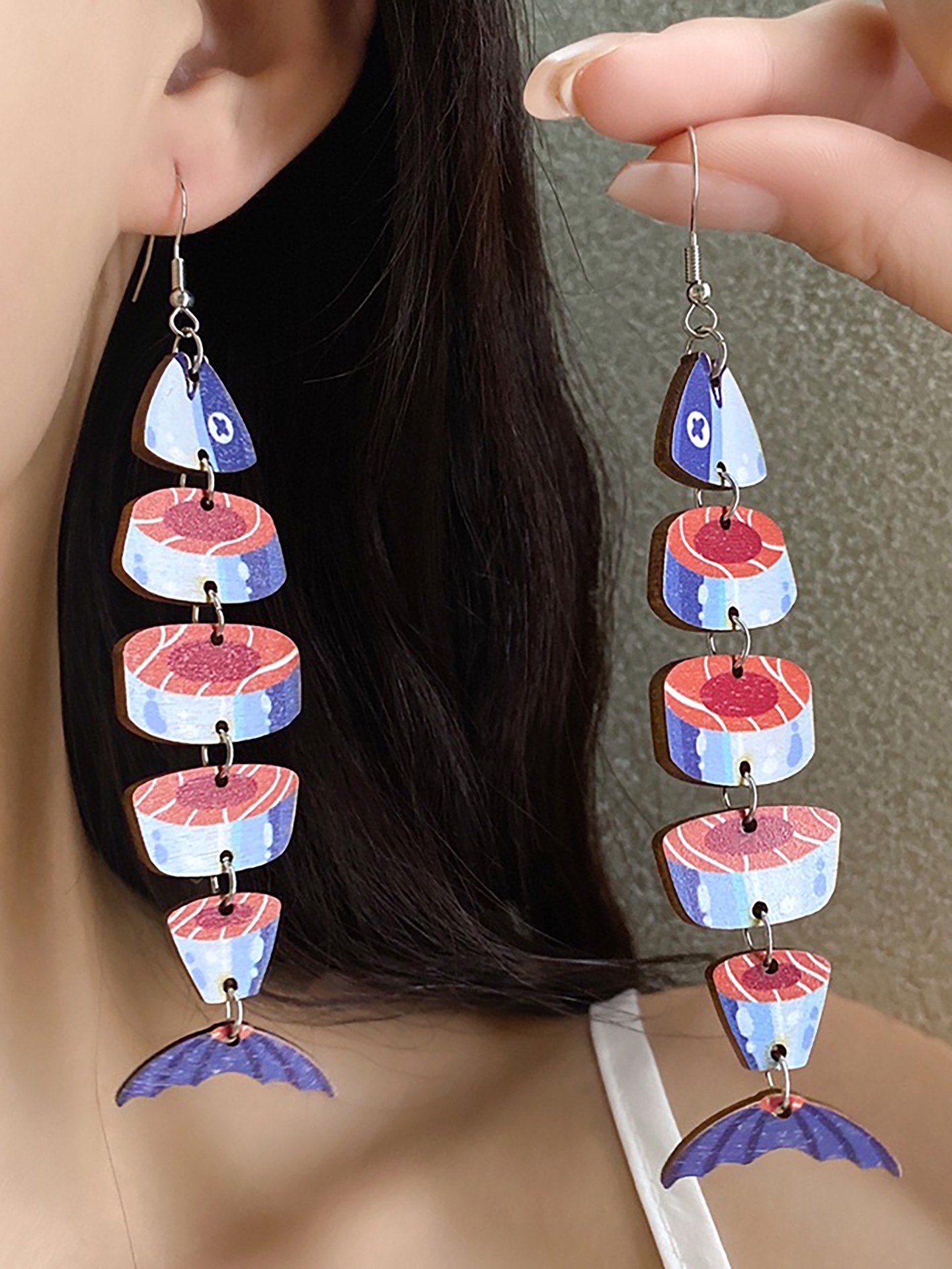 Animal Print Line Earrings
