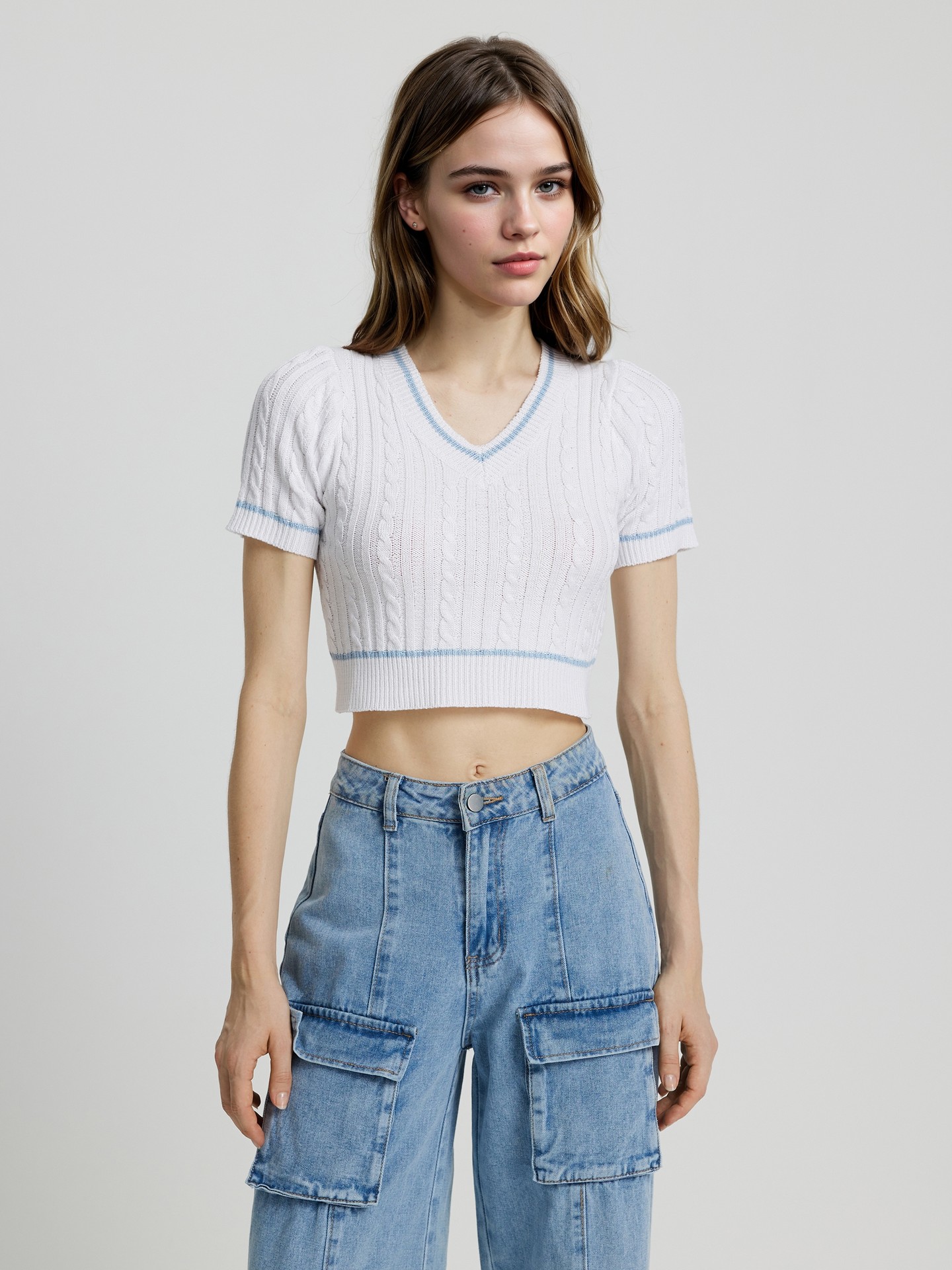 Cropped Knit Pullover