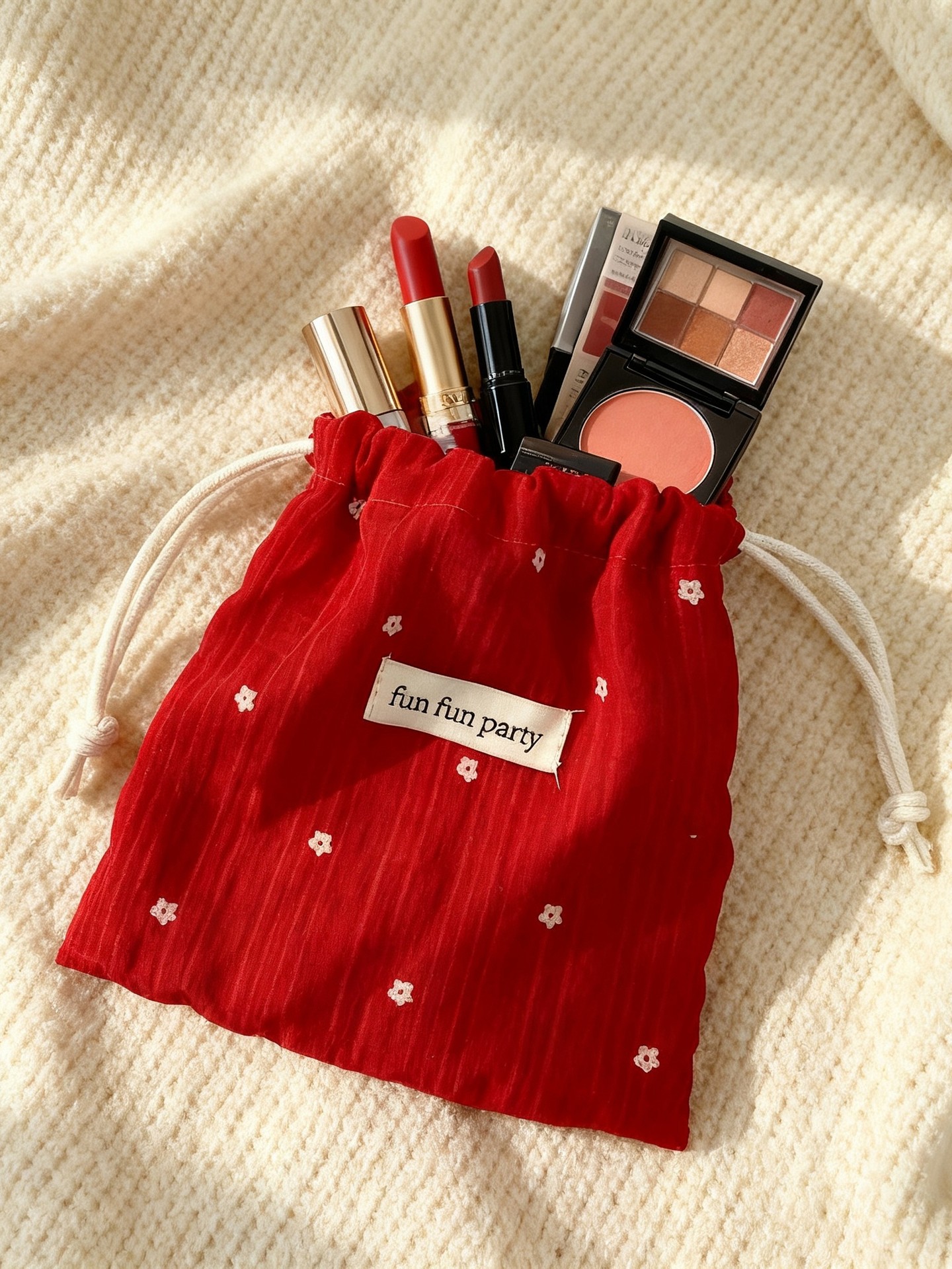 Patched Lipstick Bag