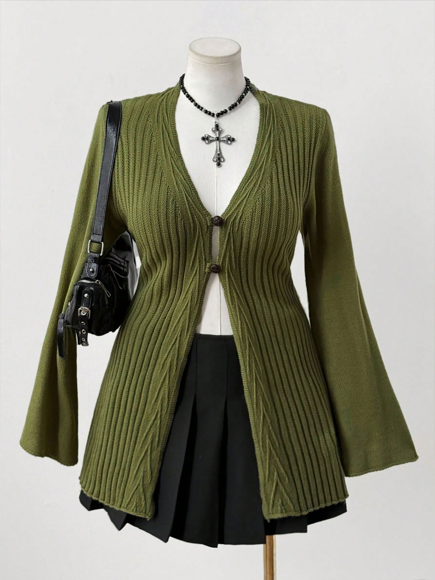Plus Size Button Knit Cardigan
