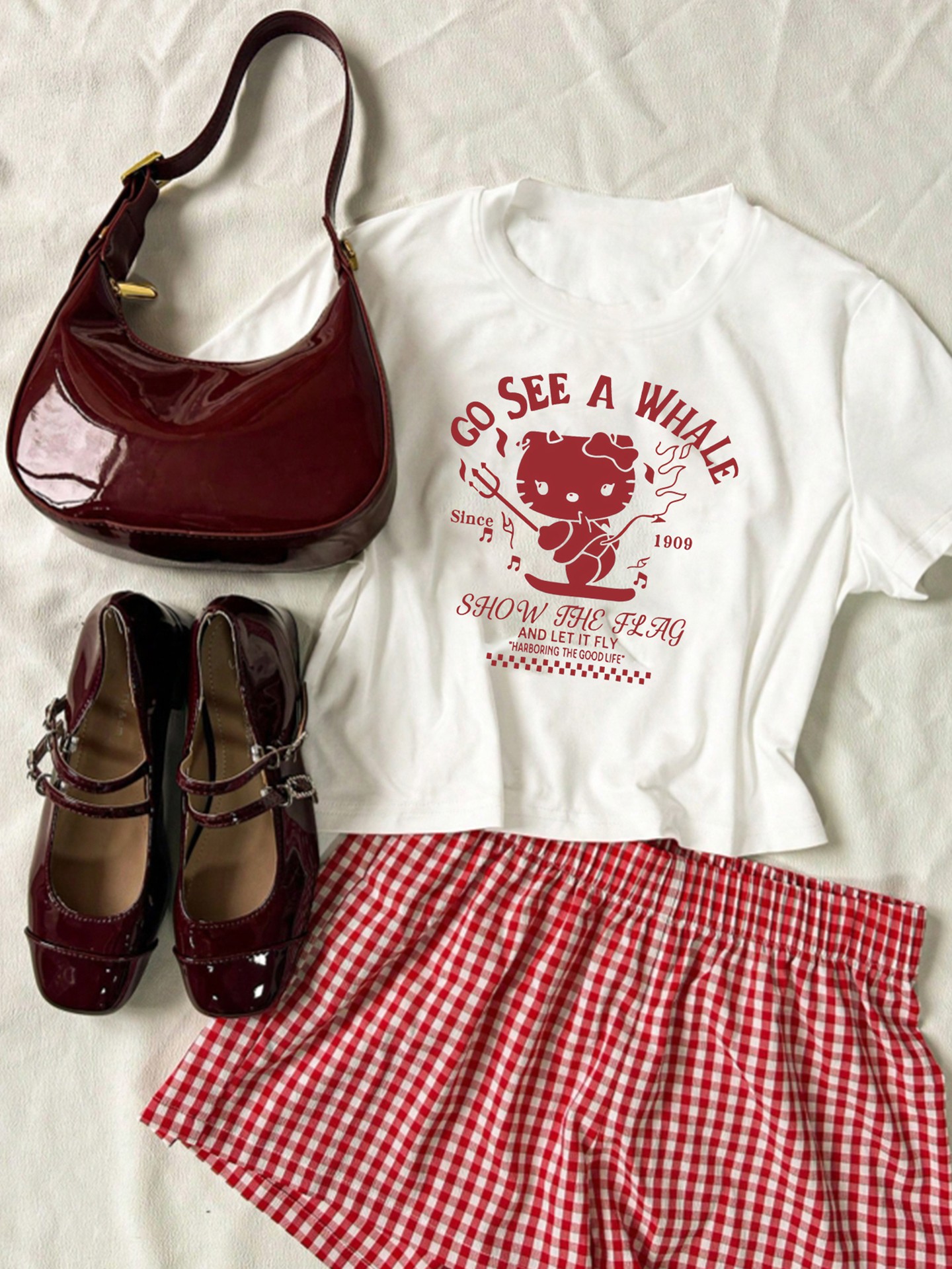 Devil Hello Kitty Printed T-Shirt