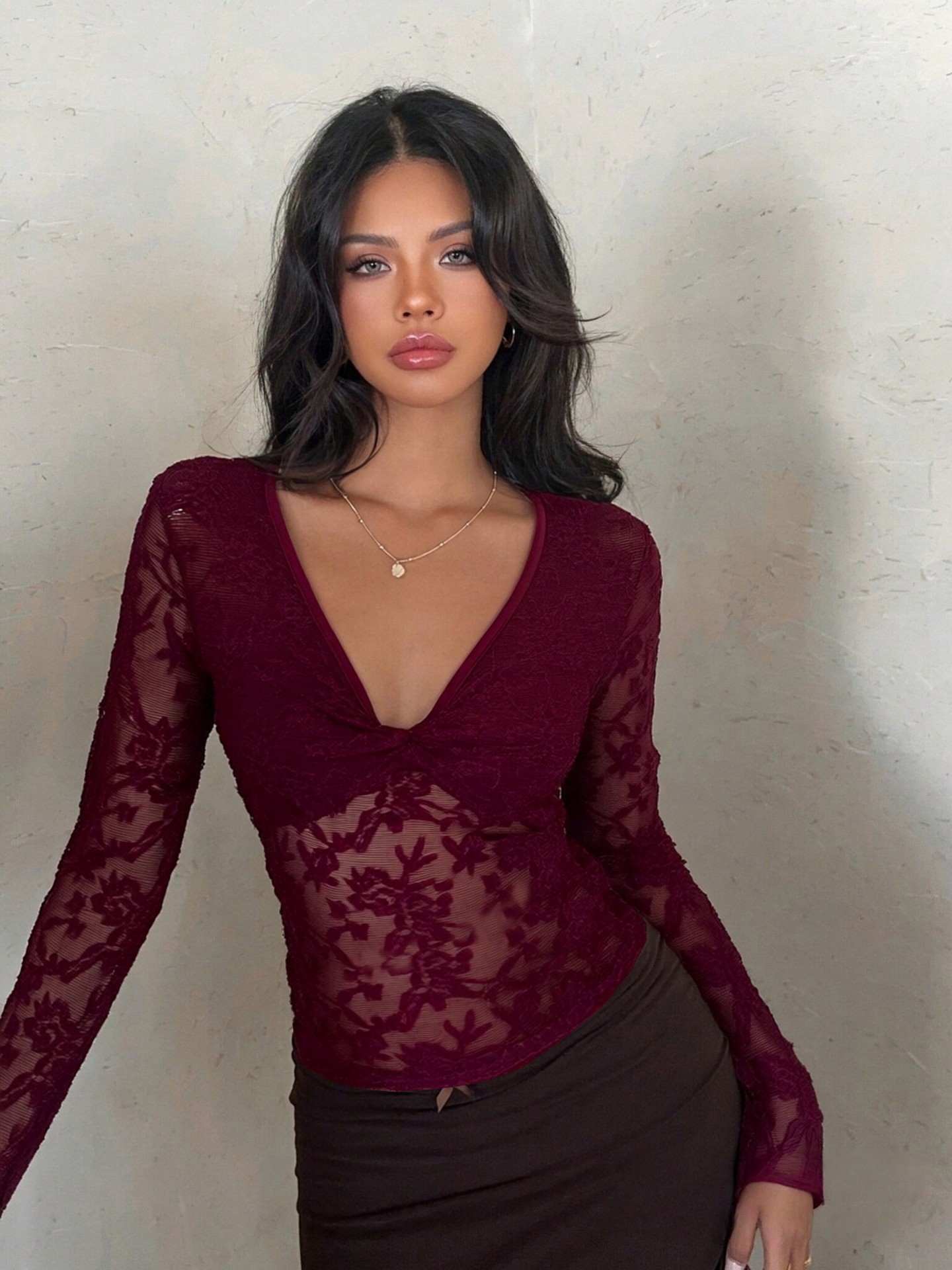 Jacquard Twist Top