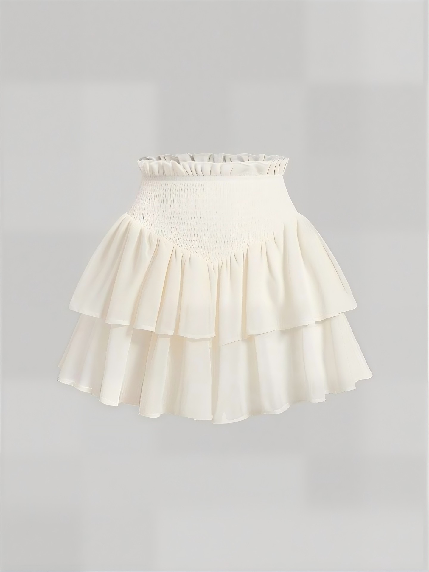 Smocked A-Line Skirt