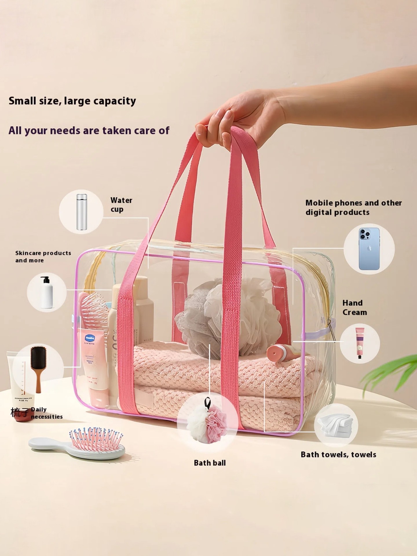 Color Block Toiletry Bags