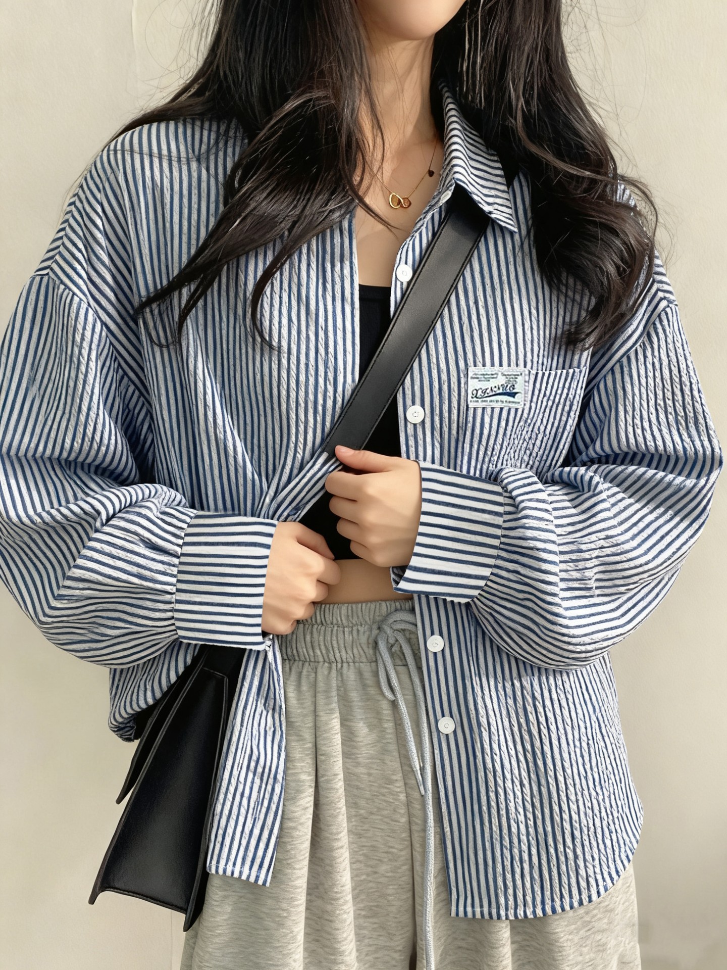 Appliquéd Placket Blouse