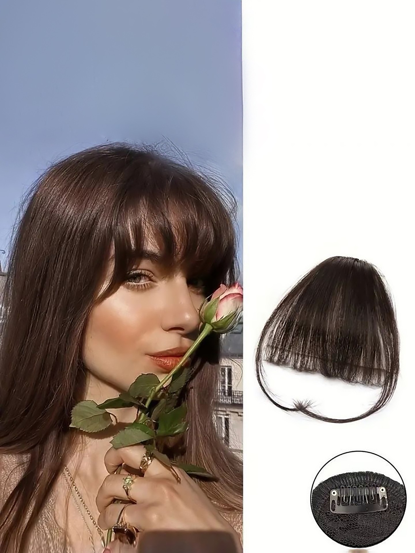 Elegant Solid False Fringe